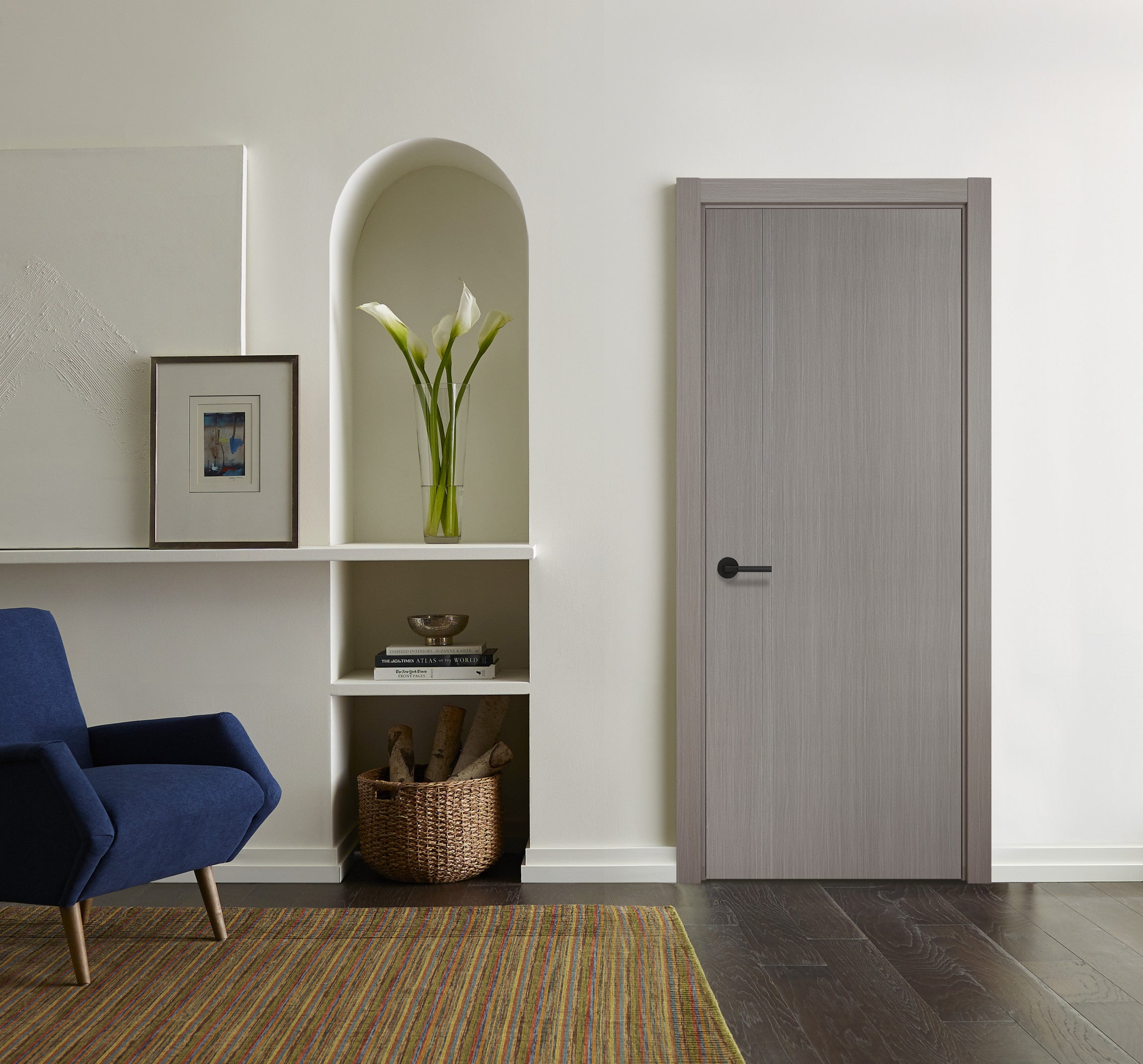 Contemporary IVI GREY Interior Door 30 x 80