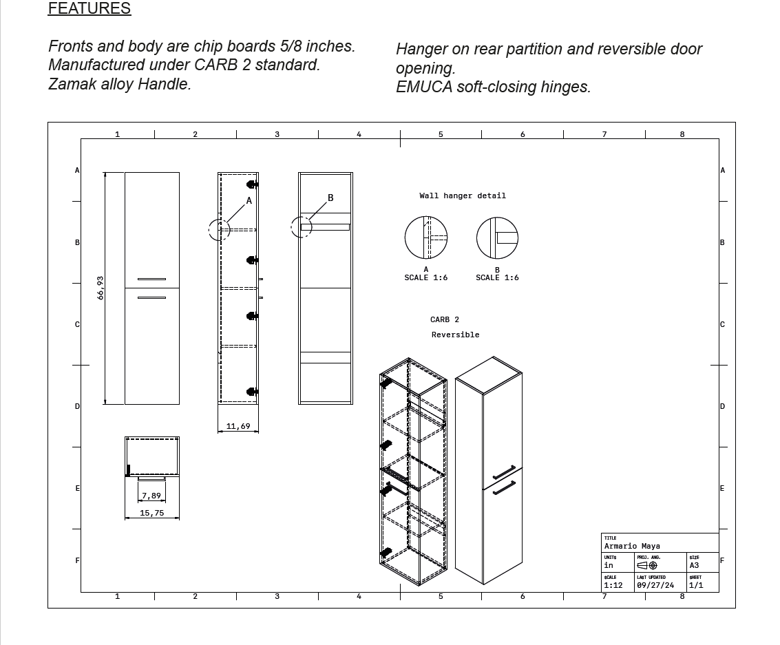 Aquamoon Side Cabinet Maya Nilo Grey