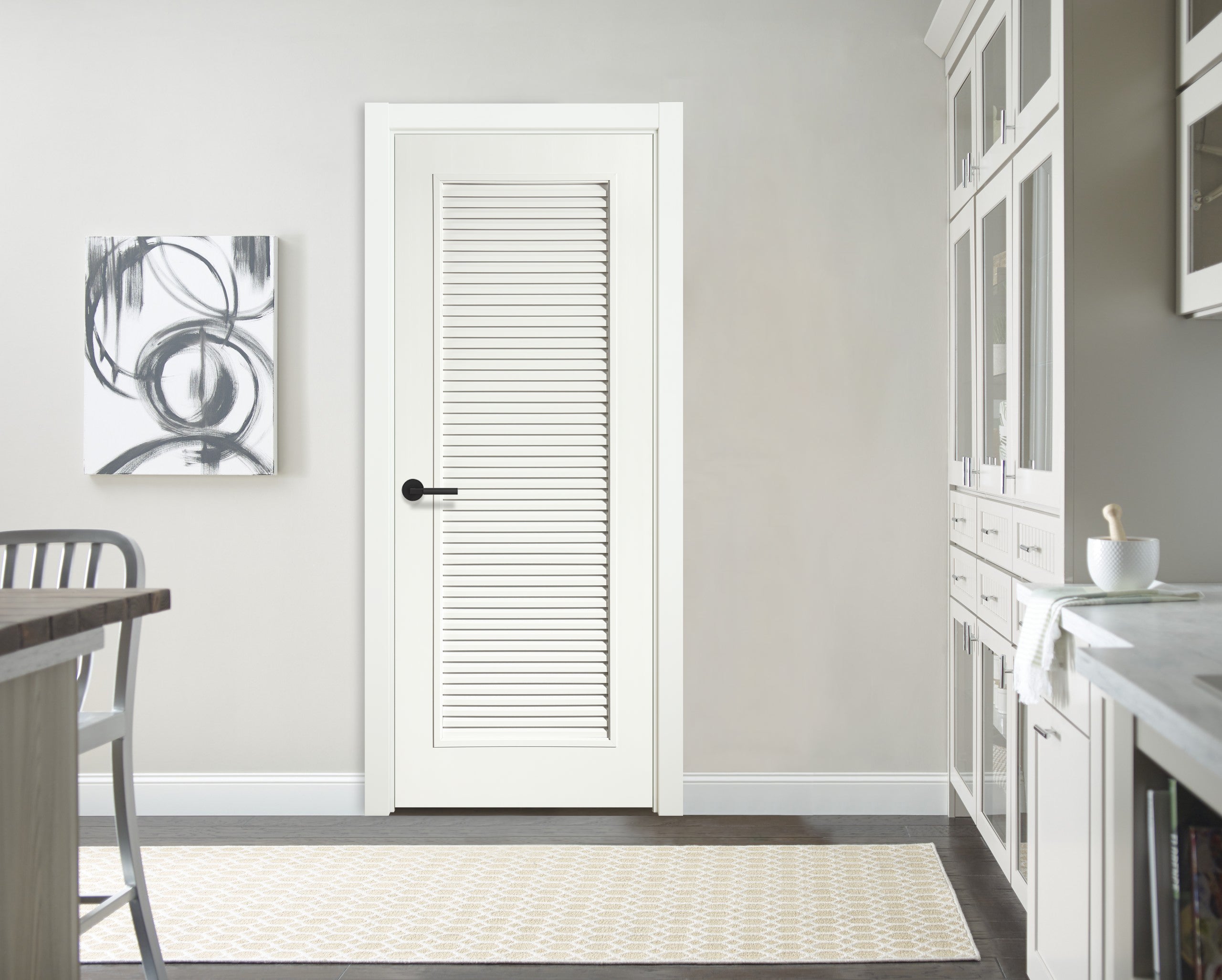 Contemporary MOONWHITE AC Interior Door 32 x 80