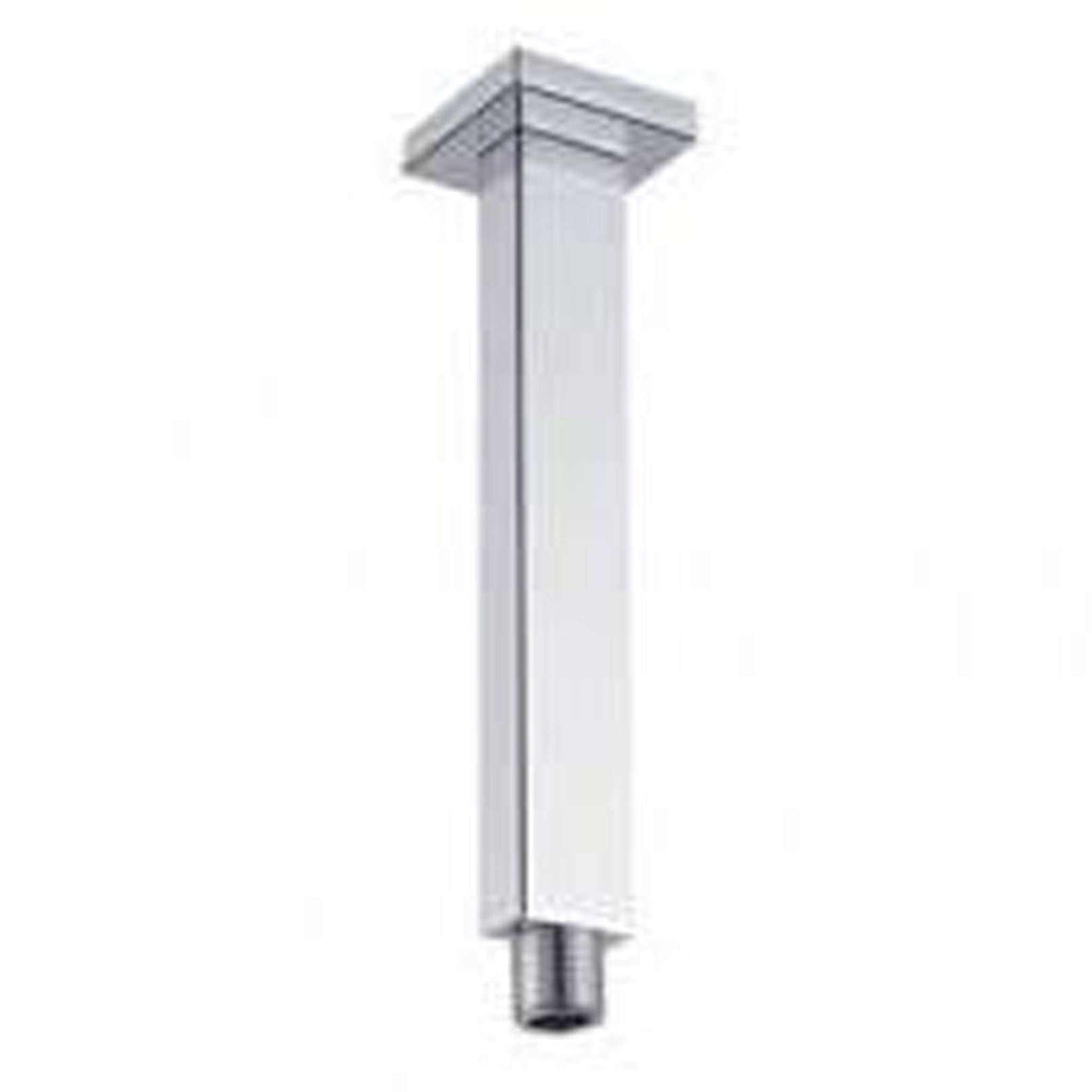 Aquamoon 4" Shower arm Ceiling Square Chrome with Flange bathtrends_usa