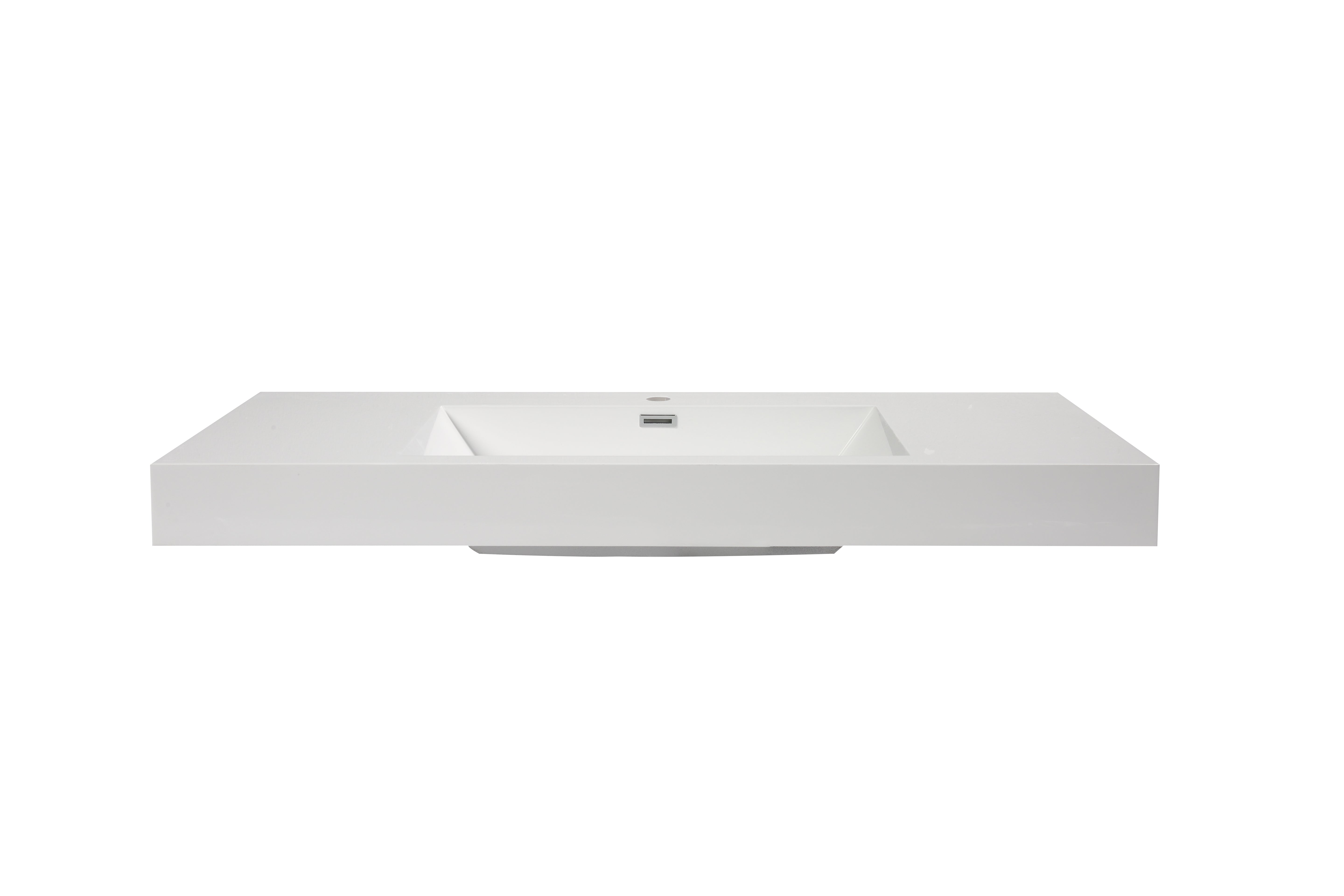 Aquamoon Maya 47" Integrated /Countertop White Square  Sink