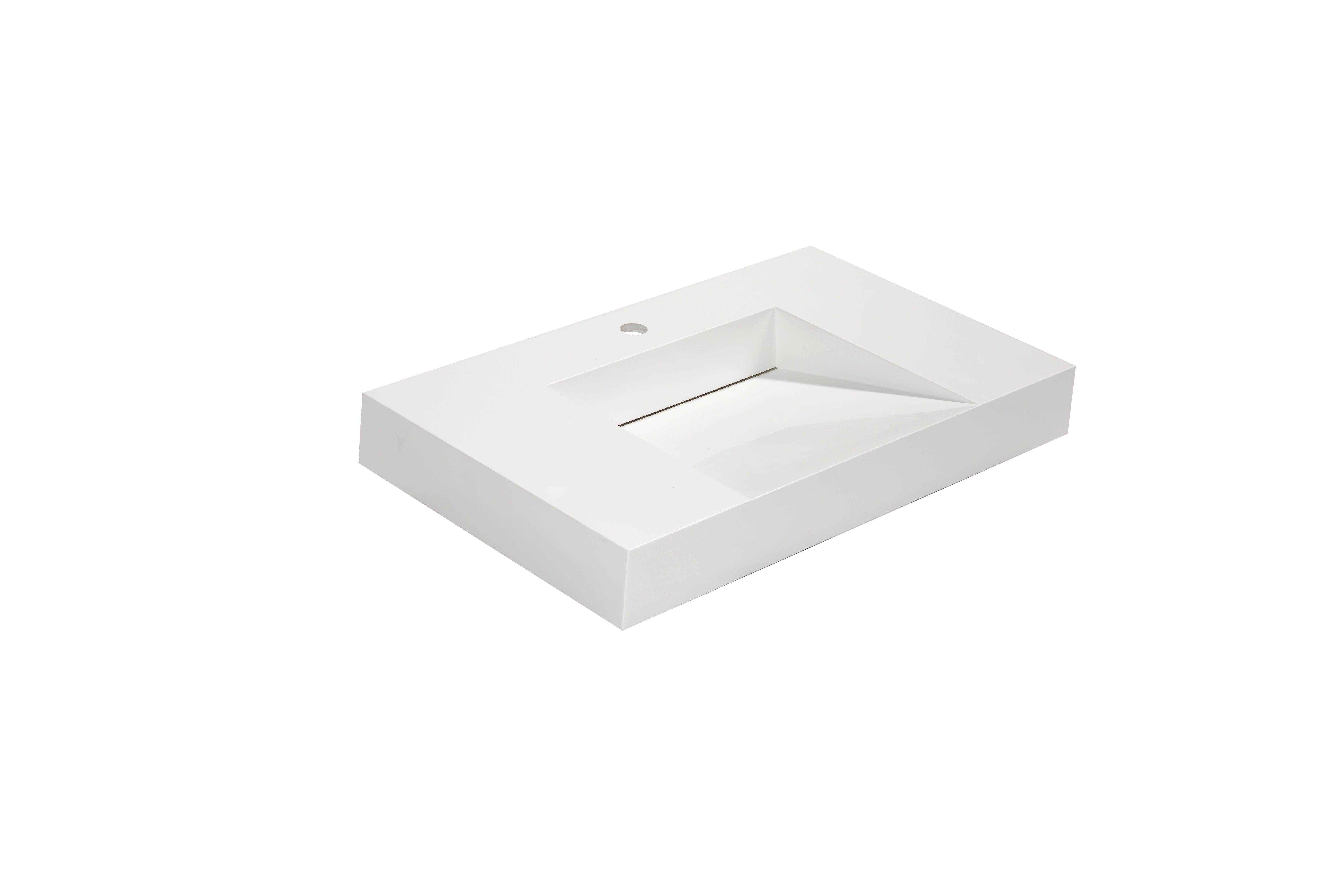 Aquamoon Venice 31" Integrated /Countertop White Infinity  Sink