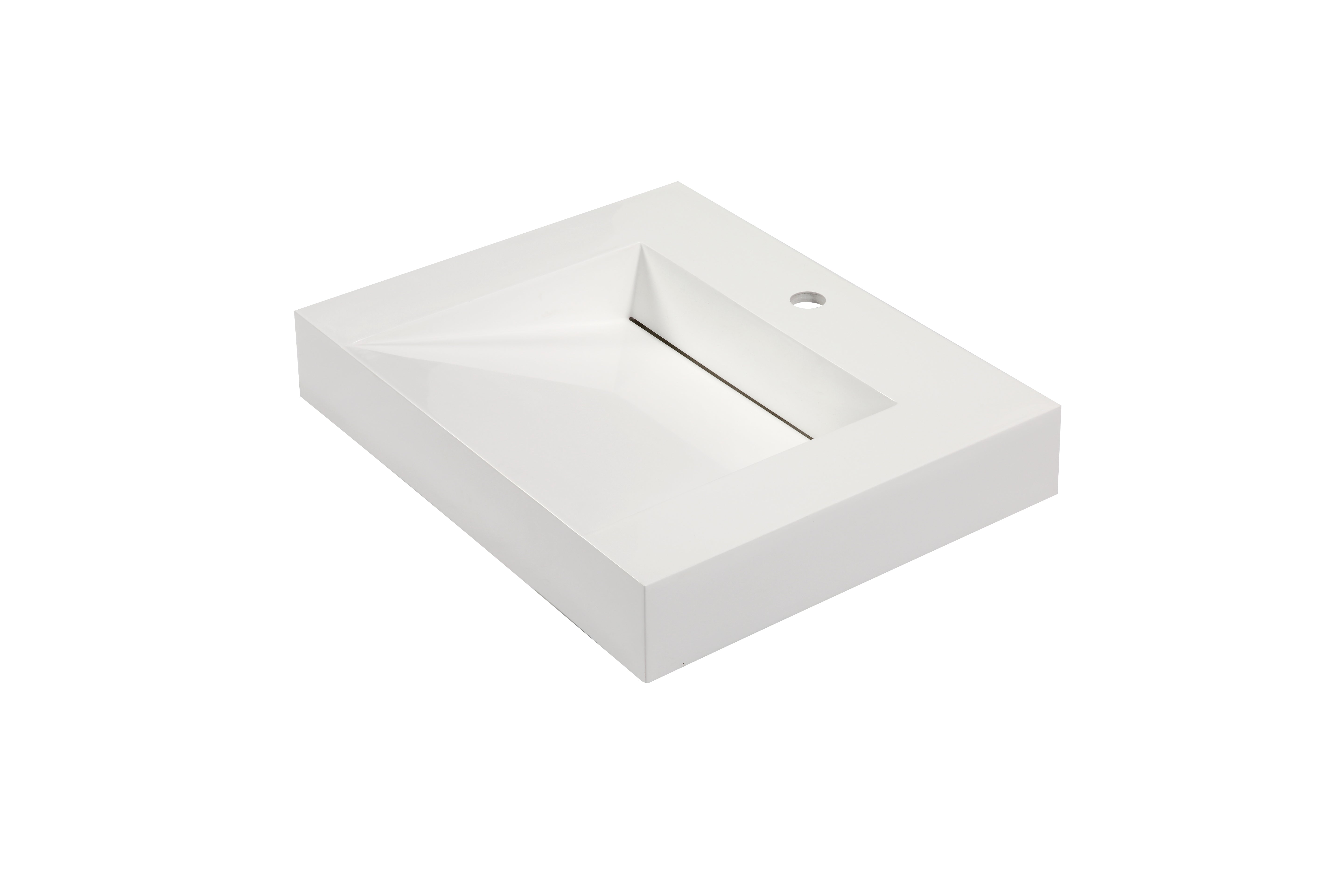 Aquamoon Venice 24" Integrated /Countertop White Infinity  Sink