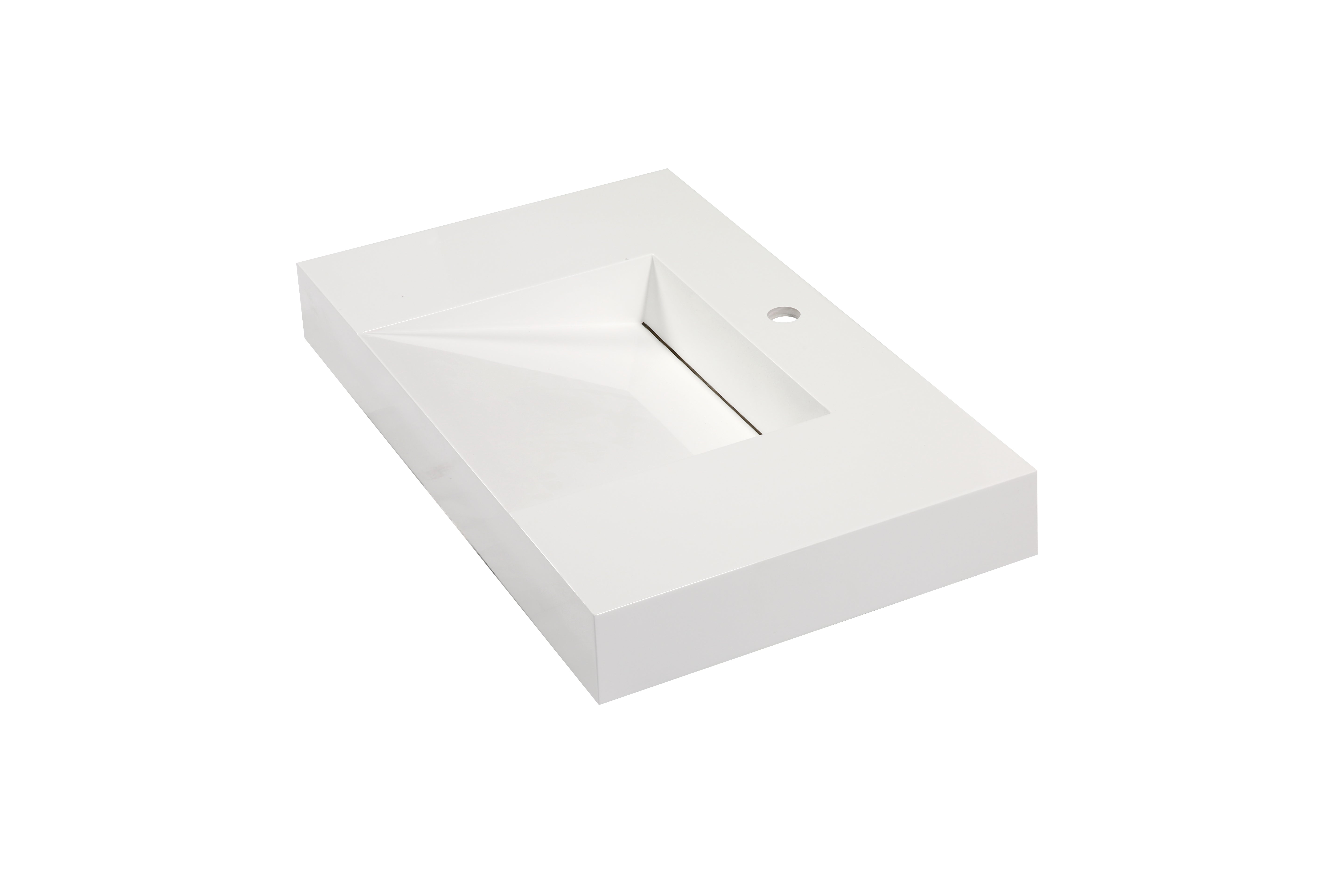 Aquamoon Venice 31" Integrated /Countertop White Infinity  Sink