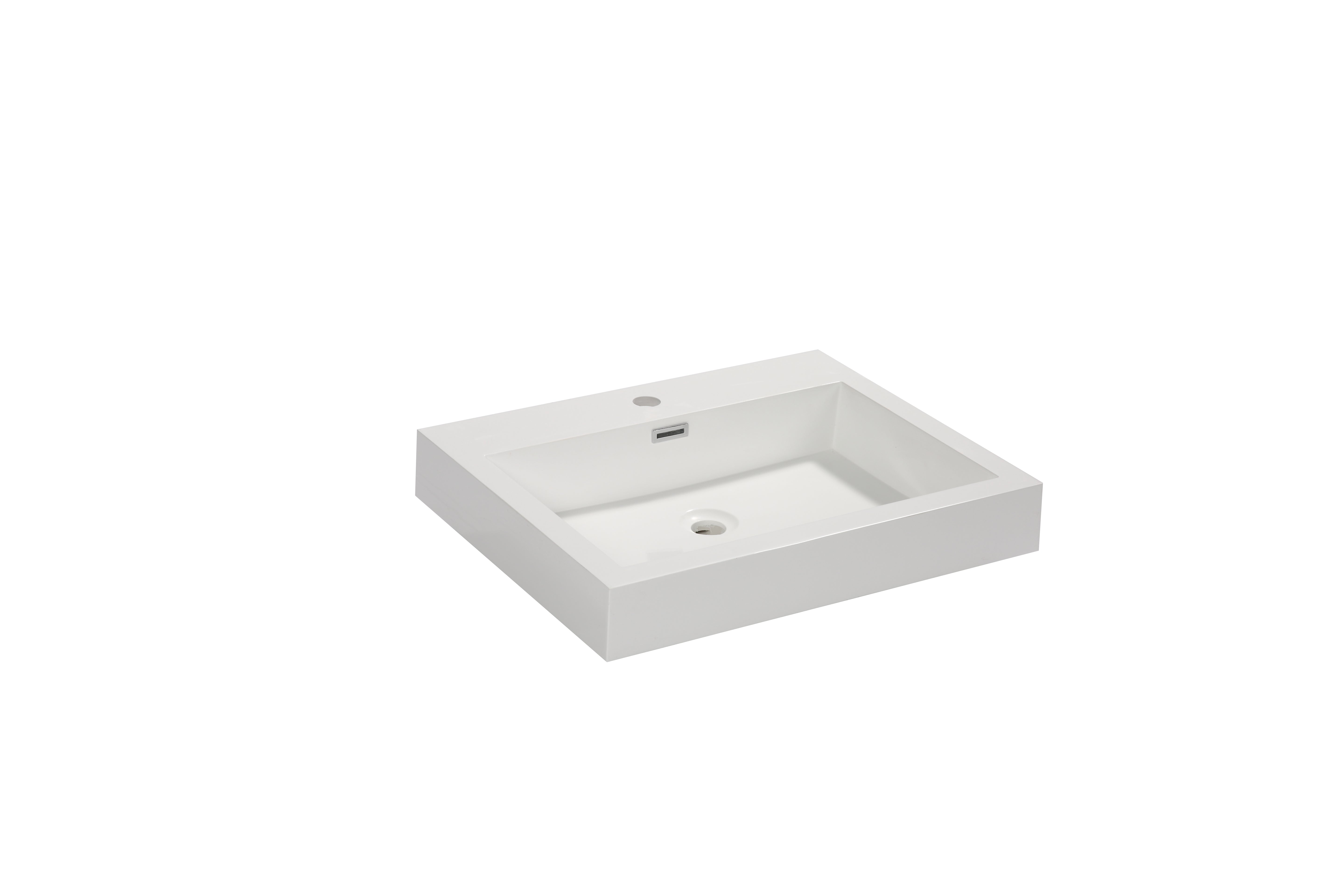 Aquamoon Venice 24" Integrated /Countertop White Square  Sink