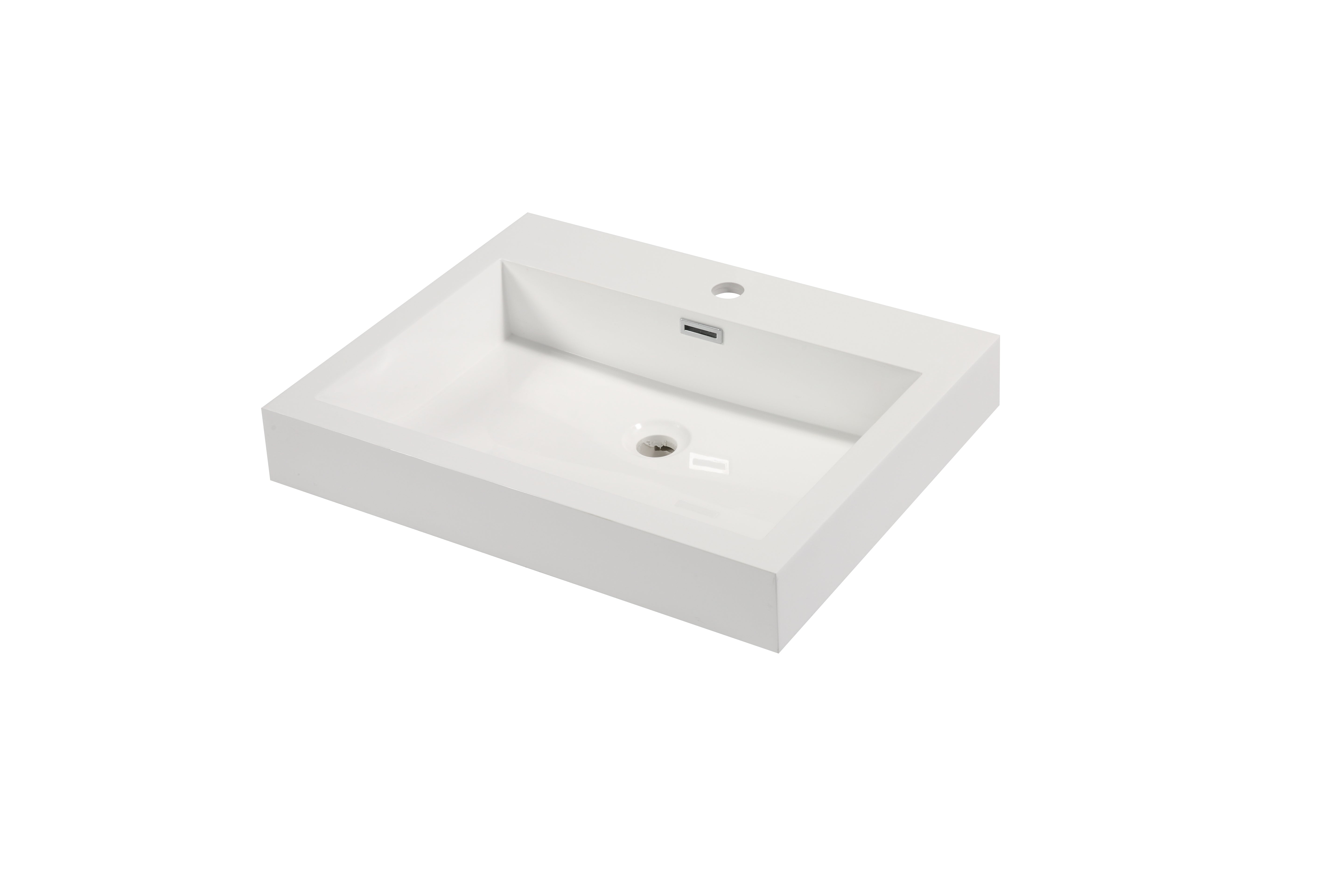 Aquamoon Venice 24" Integrated /Countertop White Square  Sink