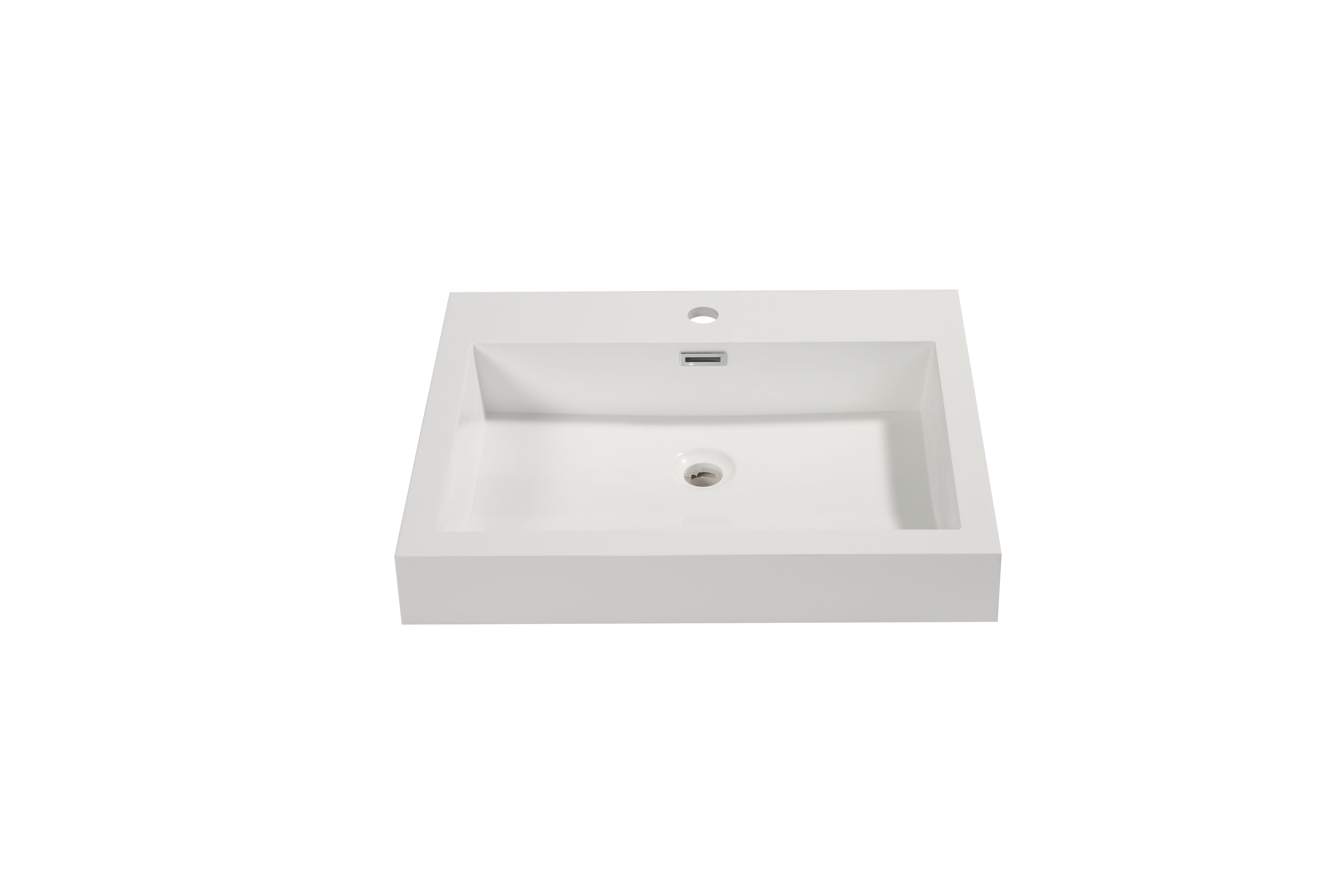 Aquamoon Venice 24" Integrated /Countertop White Square  Sink