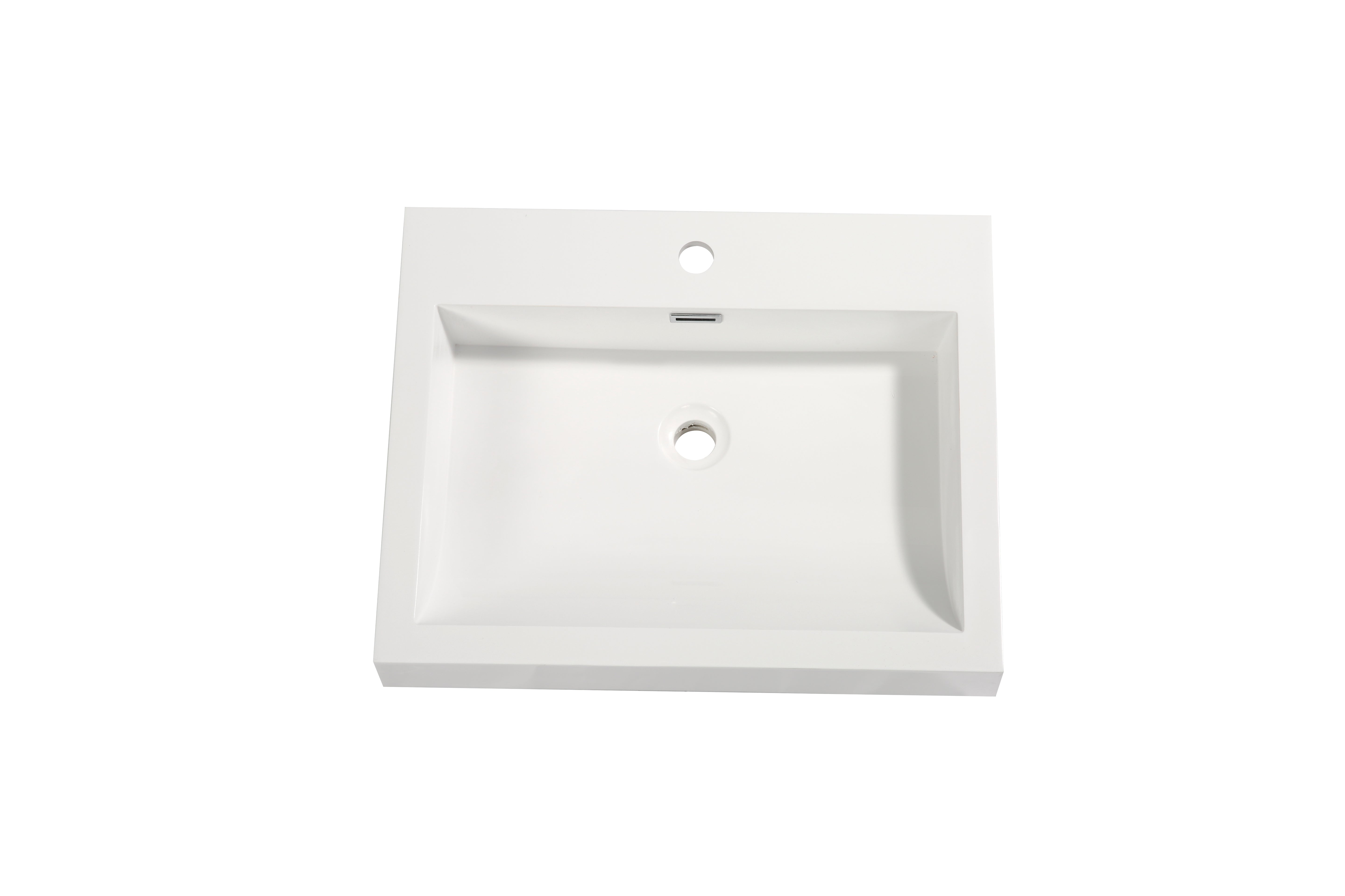 Aquamoon Venice 24" Integrated /Countertop White Square  Sink