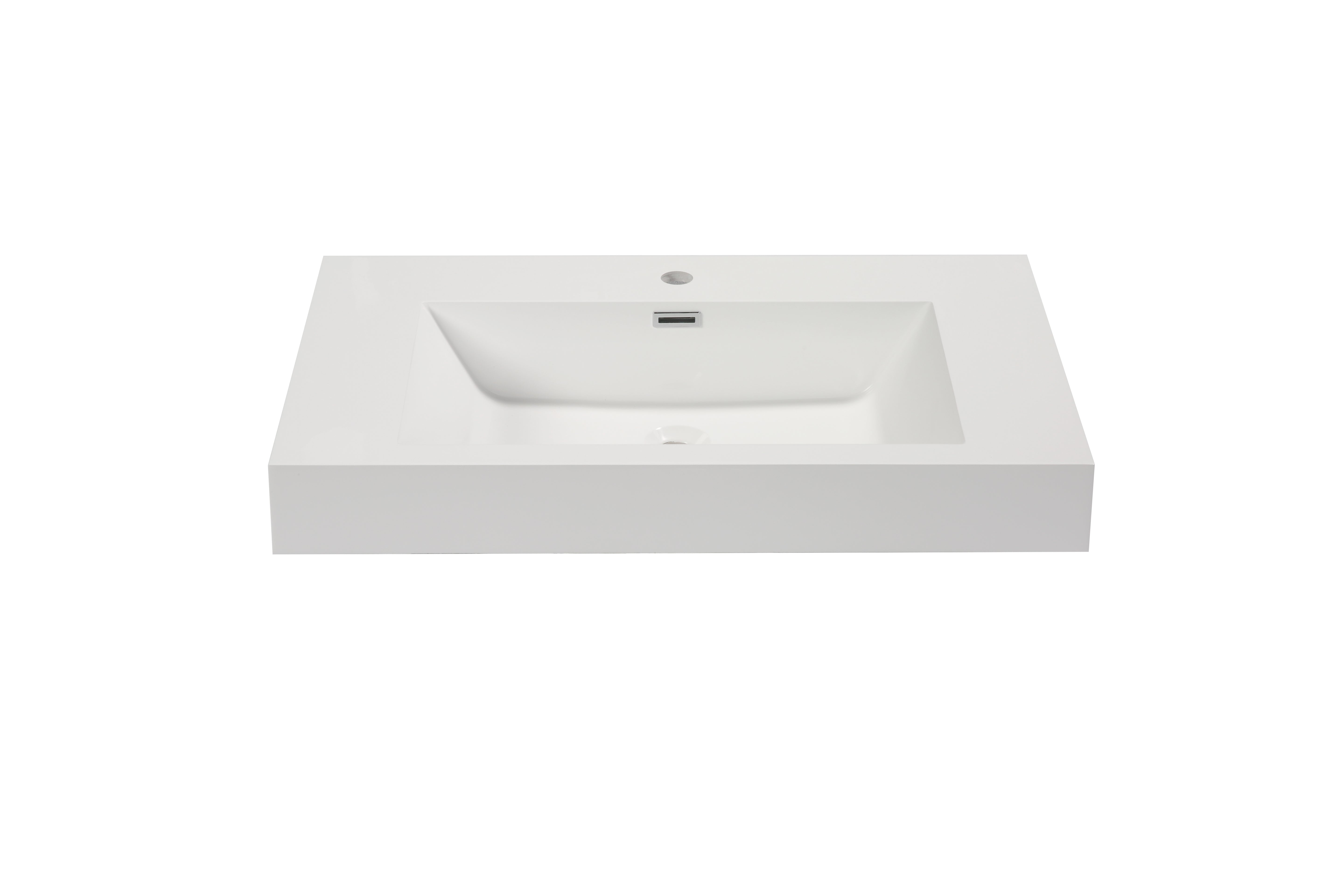 Aquamoon Venice 31" Integrated /Countertop White Square  Sink