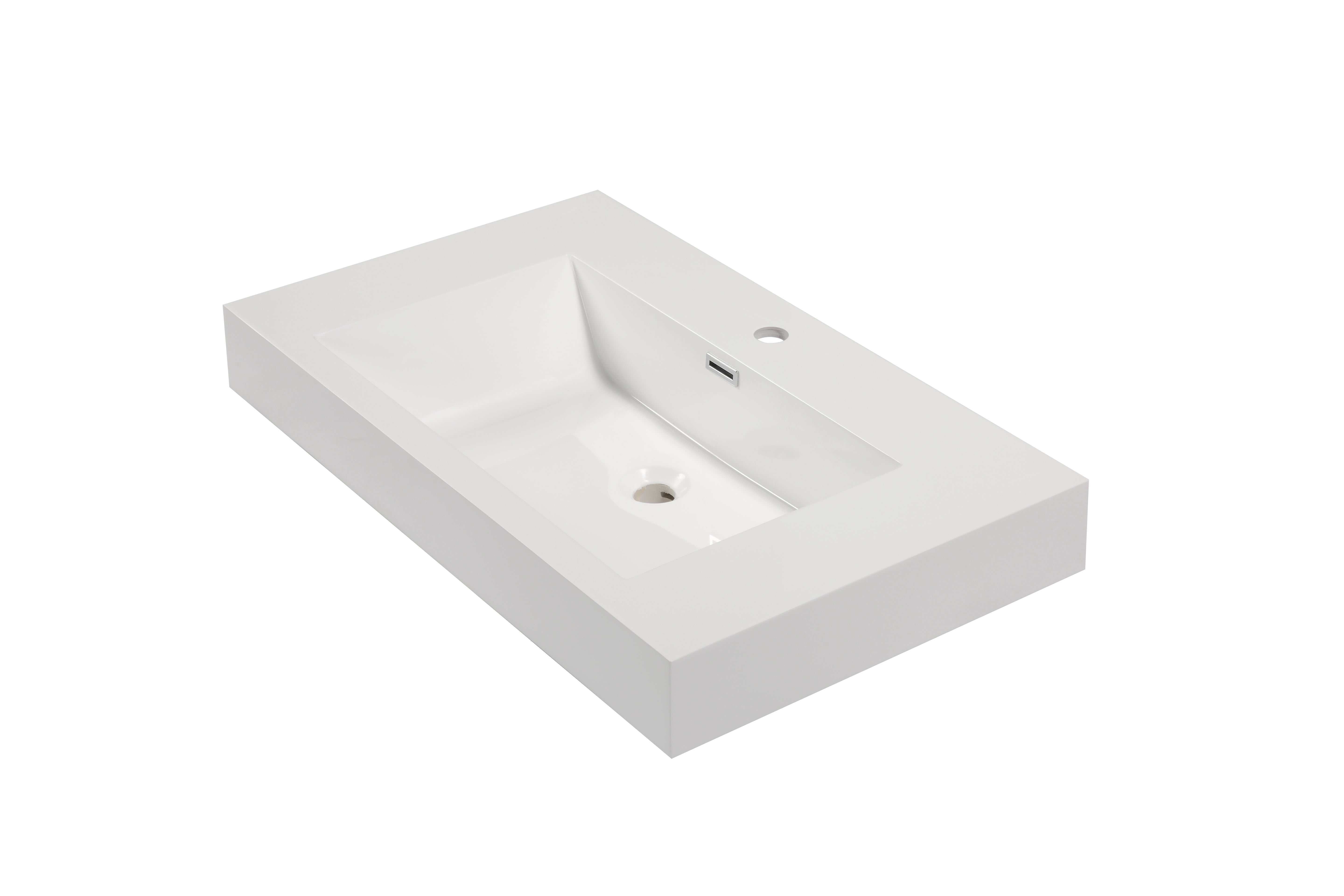 Aquamoon Venice 31" Integrated /Countertop White Square  Sink