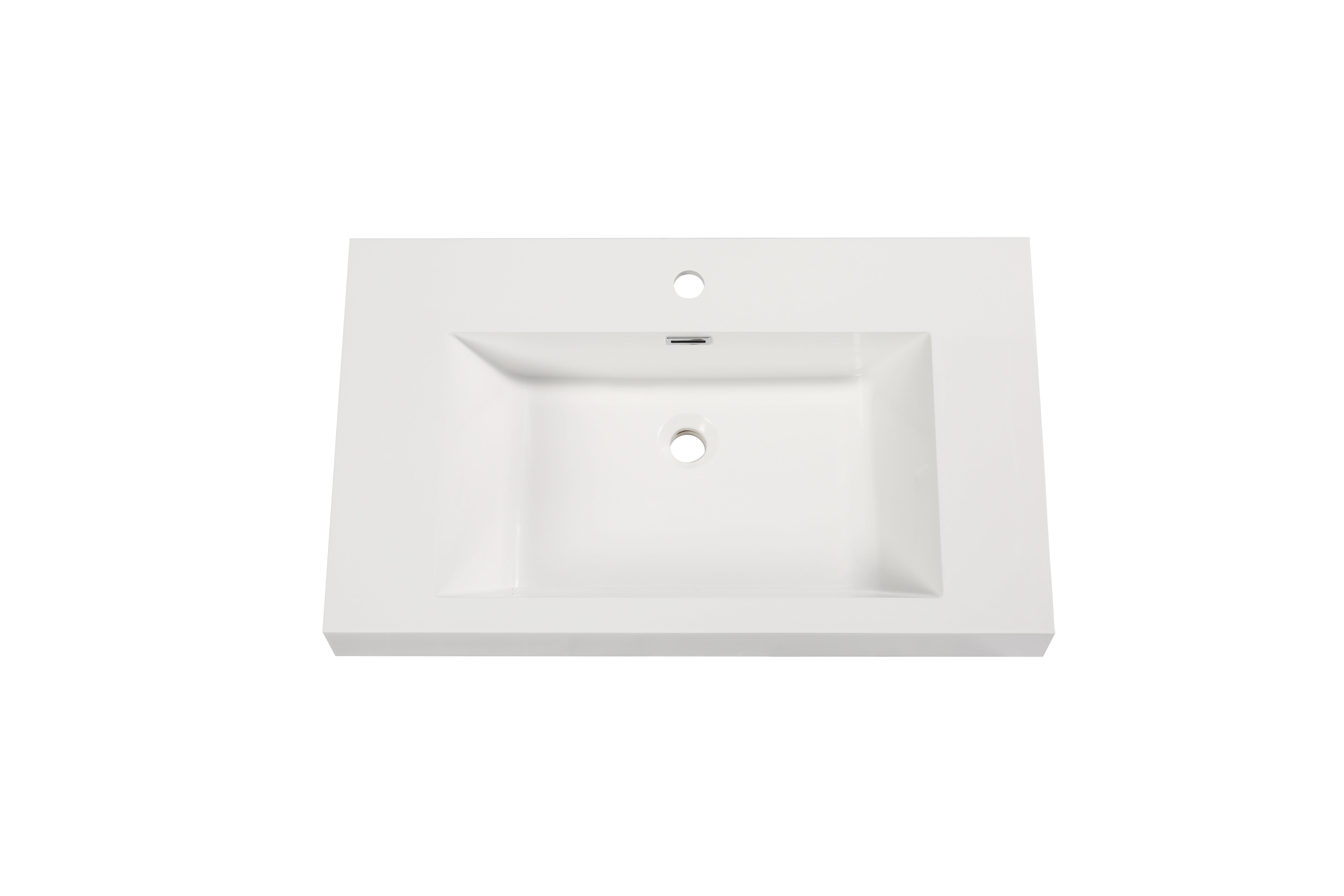 Aquamoon Venice 31" Integrated /Countertop White Square  Sink