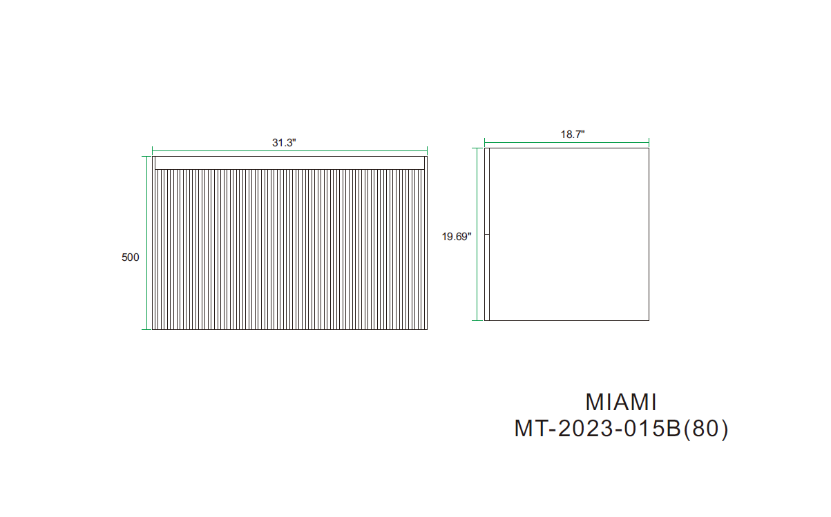 Miami 31.5 Natural Oak Cabinet, Square Cultured Marble Sink, Wall Mounted Modern Vanity Set