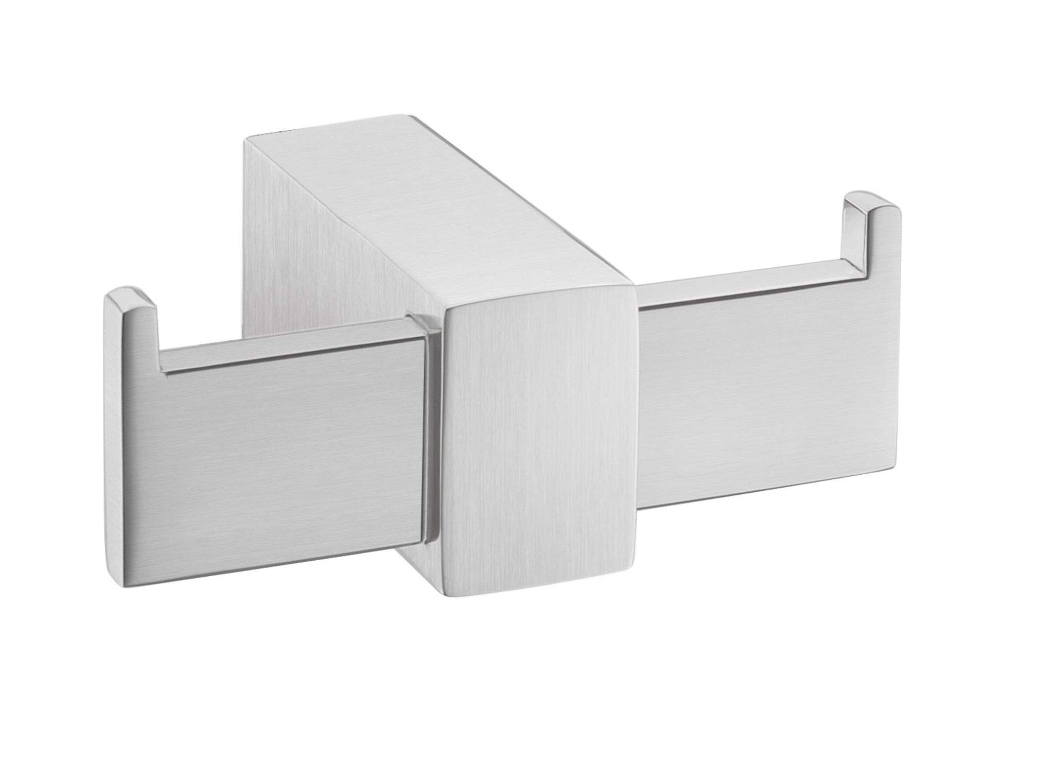 Aquamoon A31 Double Hook Wall Mounted Accessory Brushed Nickel Finish Bath Trends USA