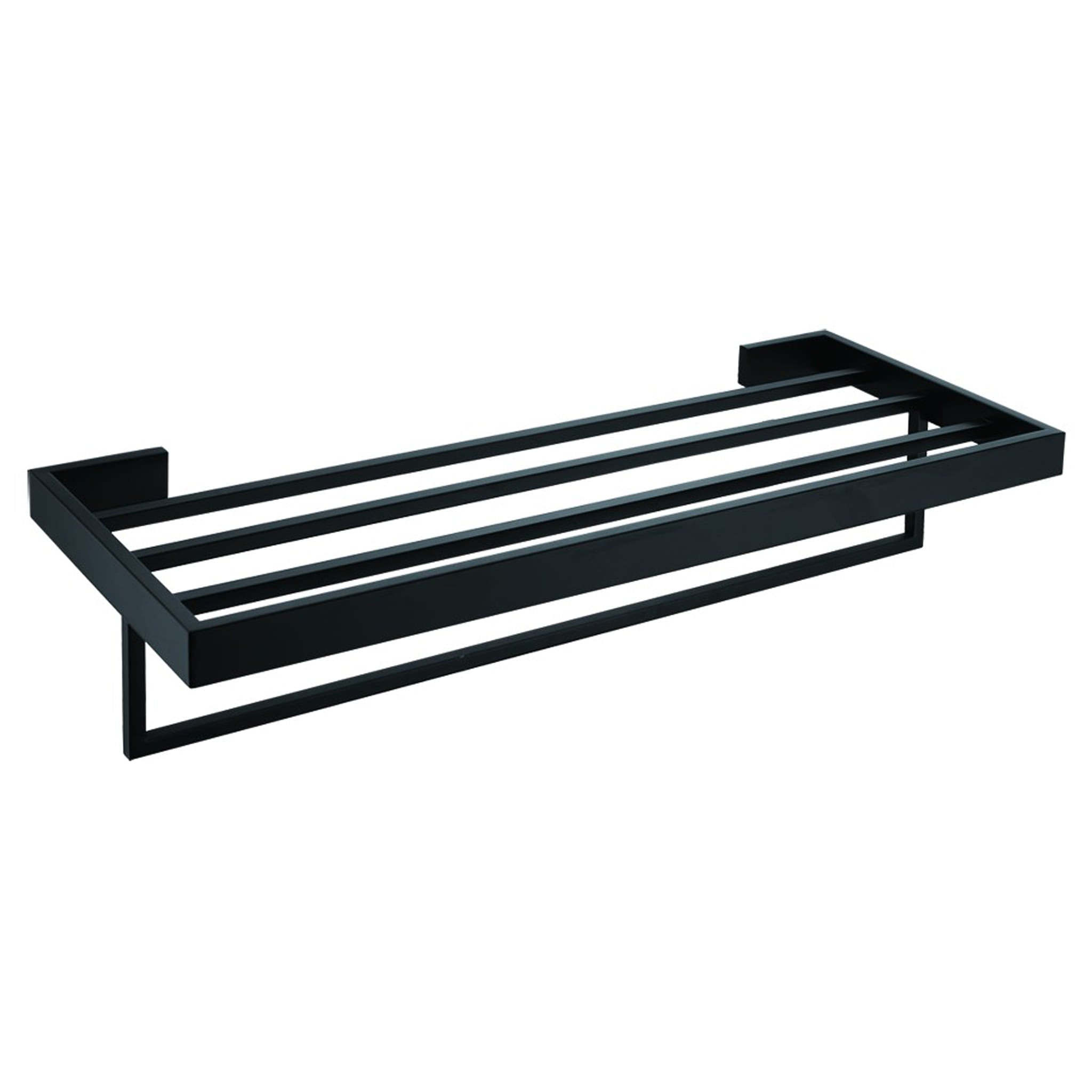 Aquamoon A34 Bathroom Towel Rack 24 inch Wall Mounted Matte Black Finish Bath Trends USA