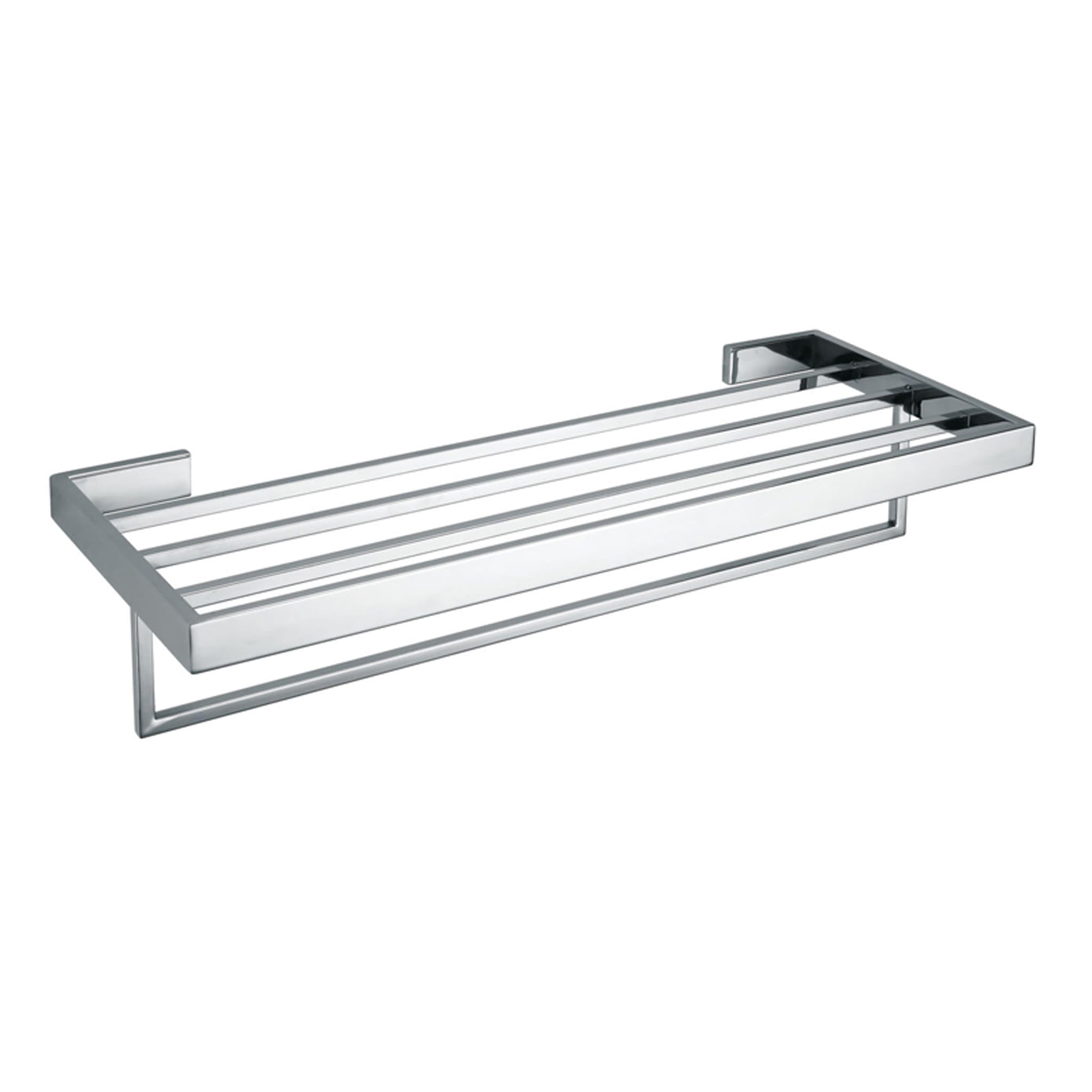 Aquamoon A34 Bathroom Towel Rack 24 inch Wall Mounted Chrome Finished