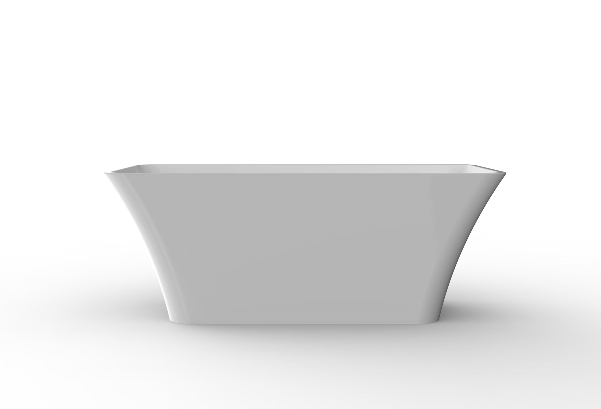 Liberty Bath Tub 59 White Acrylic Free Standing Soaker, Center Drain And Overflow