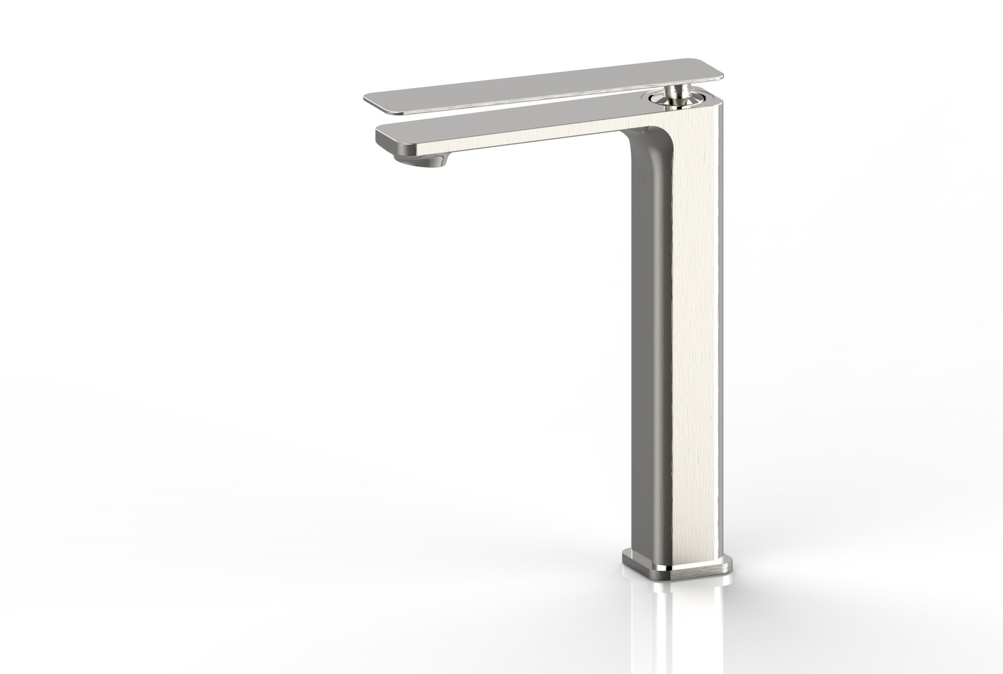 Aquamoon Axo Collection Single Lever Bathroom Vessel Faucet Brushed Nickel Finish Bath Trends USA