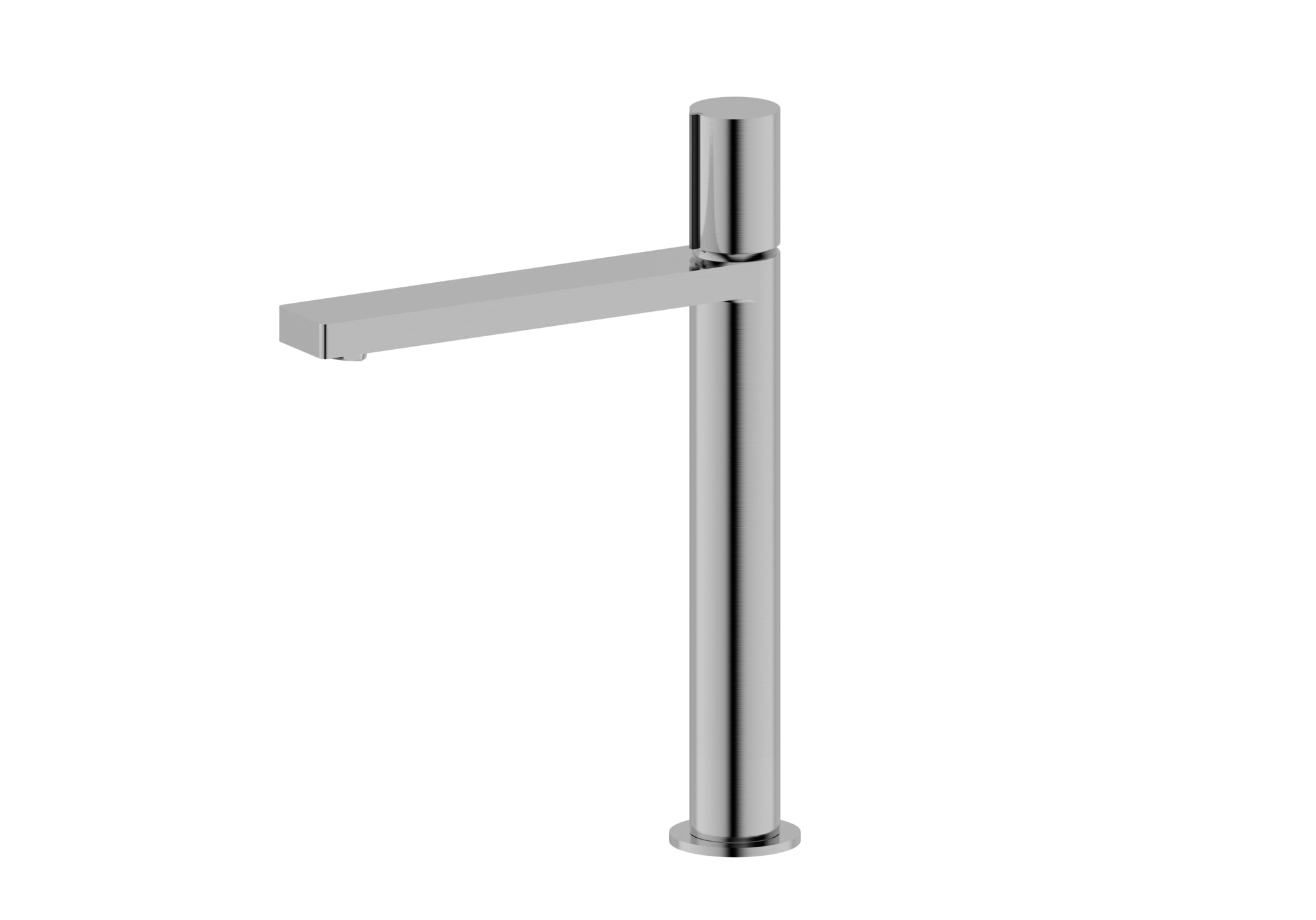 Aquamoon Barcelona Collection Single Lever Bathroom Vessel Faucet Brushed Nickel Finish