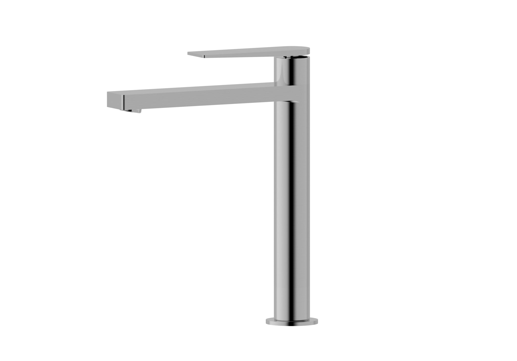 Aquamoon Havana Collection Single Lever Bathroom Vessel Faucet Brushed Nickel Finish