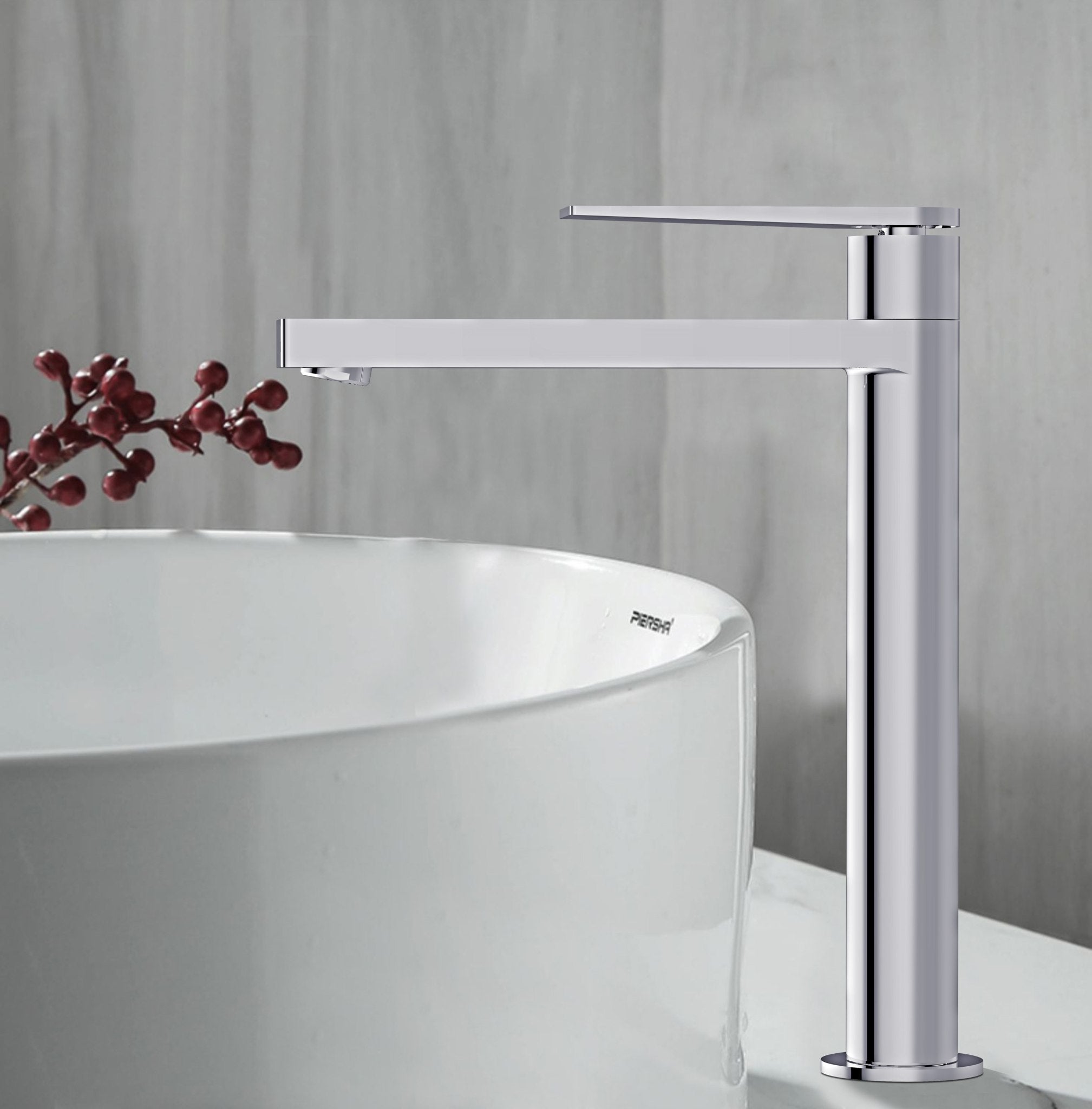 Aquamoon Havana Collection Single Lever Bathroom Vessel Faucet Chrome Finish Bath Trends USA