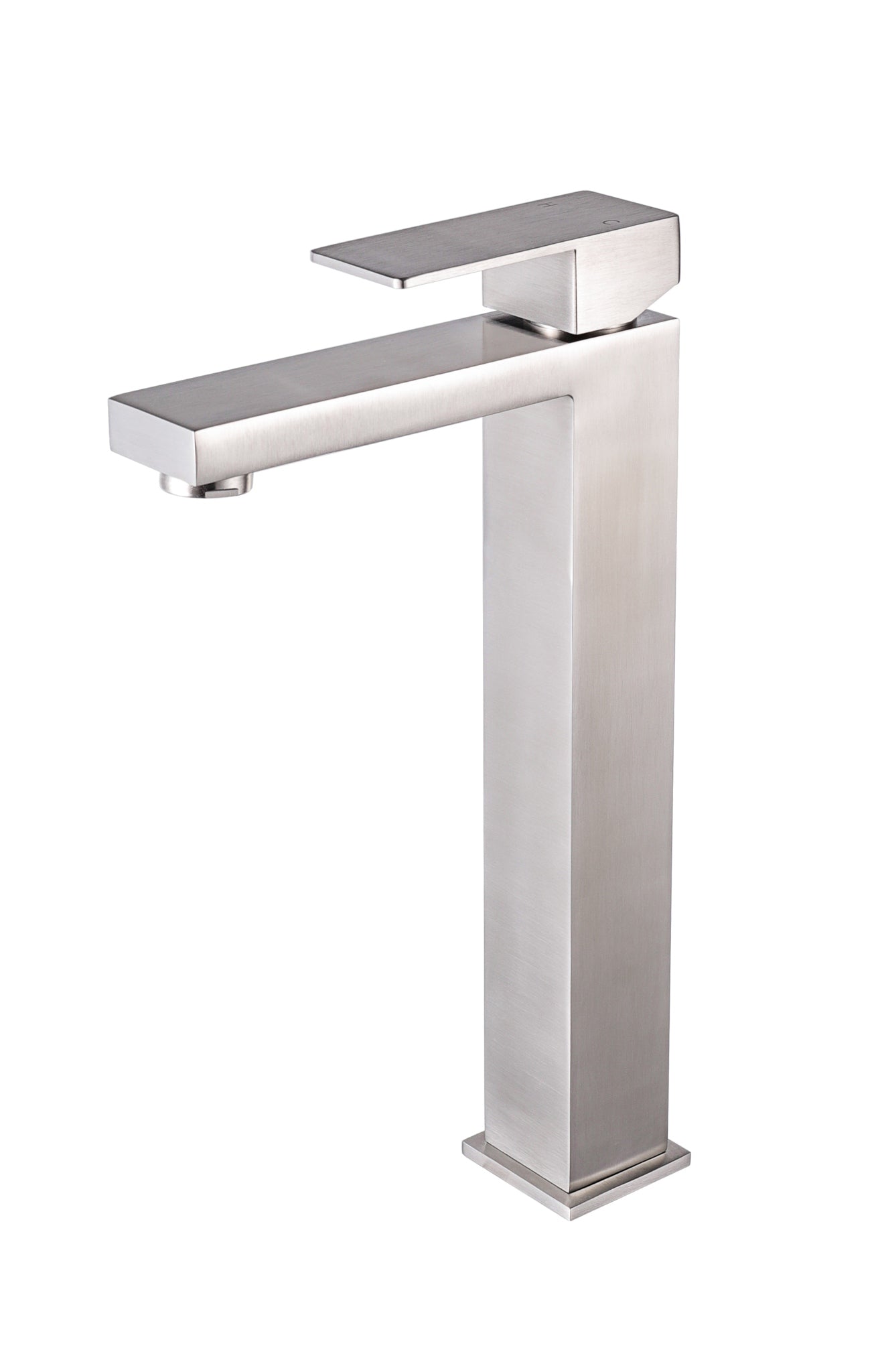 Aquamoon Milan Collection Single Lever Bathroom Vessel Faucet Brushed Nickel Finish