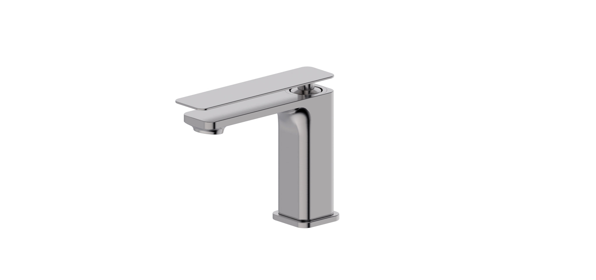 Aquamoon Axo Collection Single Lever Bathroom Vanity Faucet Brushed Nickel Finish Bath Trends USA