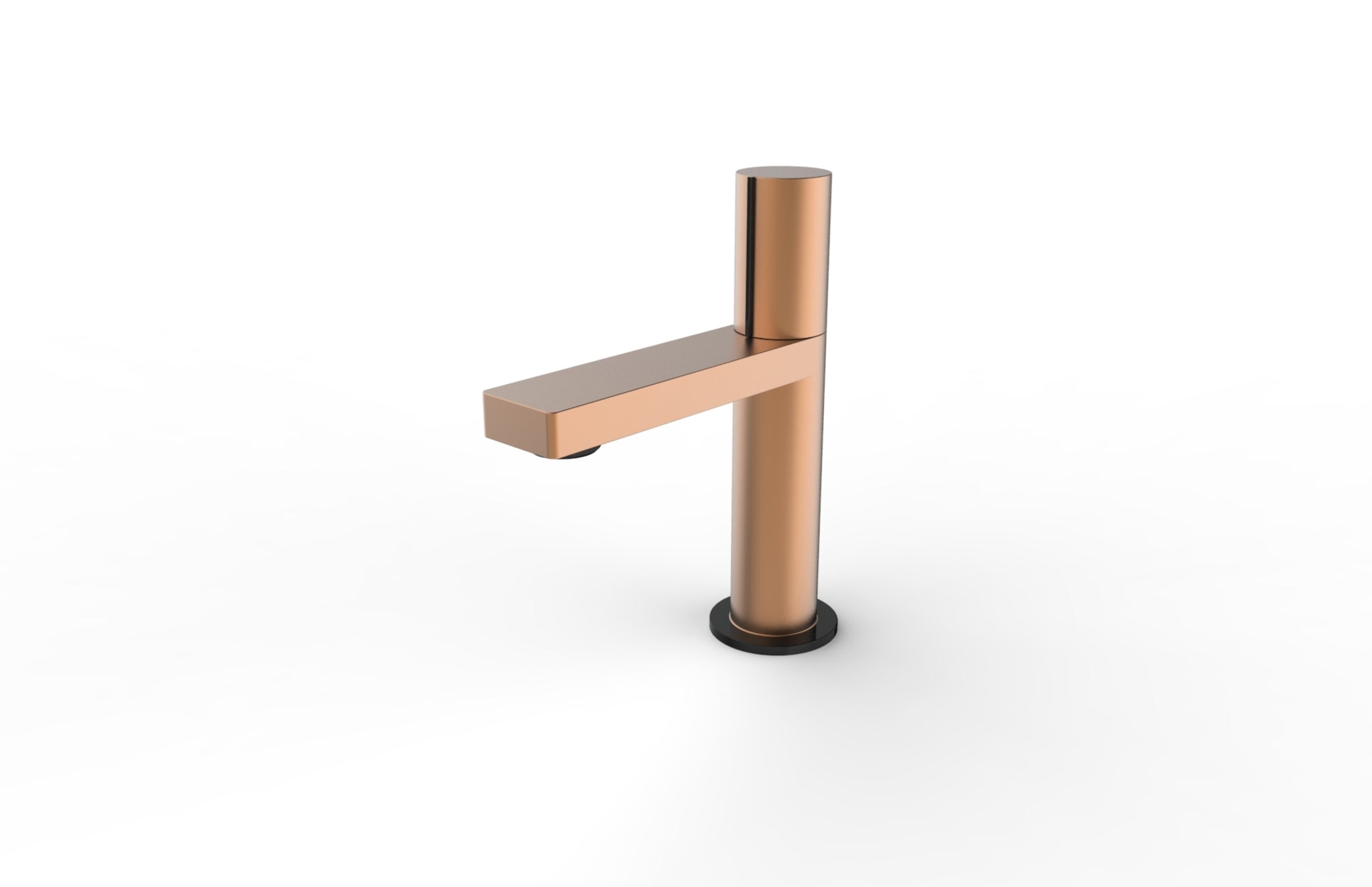 Aquamoon Barcelona Collection Single Lever Bathroom Vanity Faucet Rose Gold/Matte Black Finish Bath Trends USA