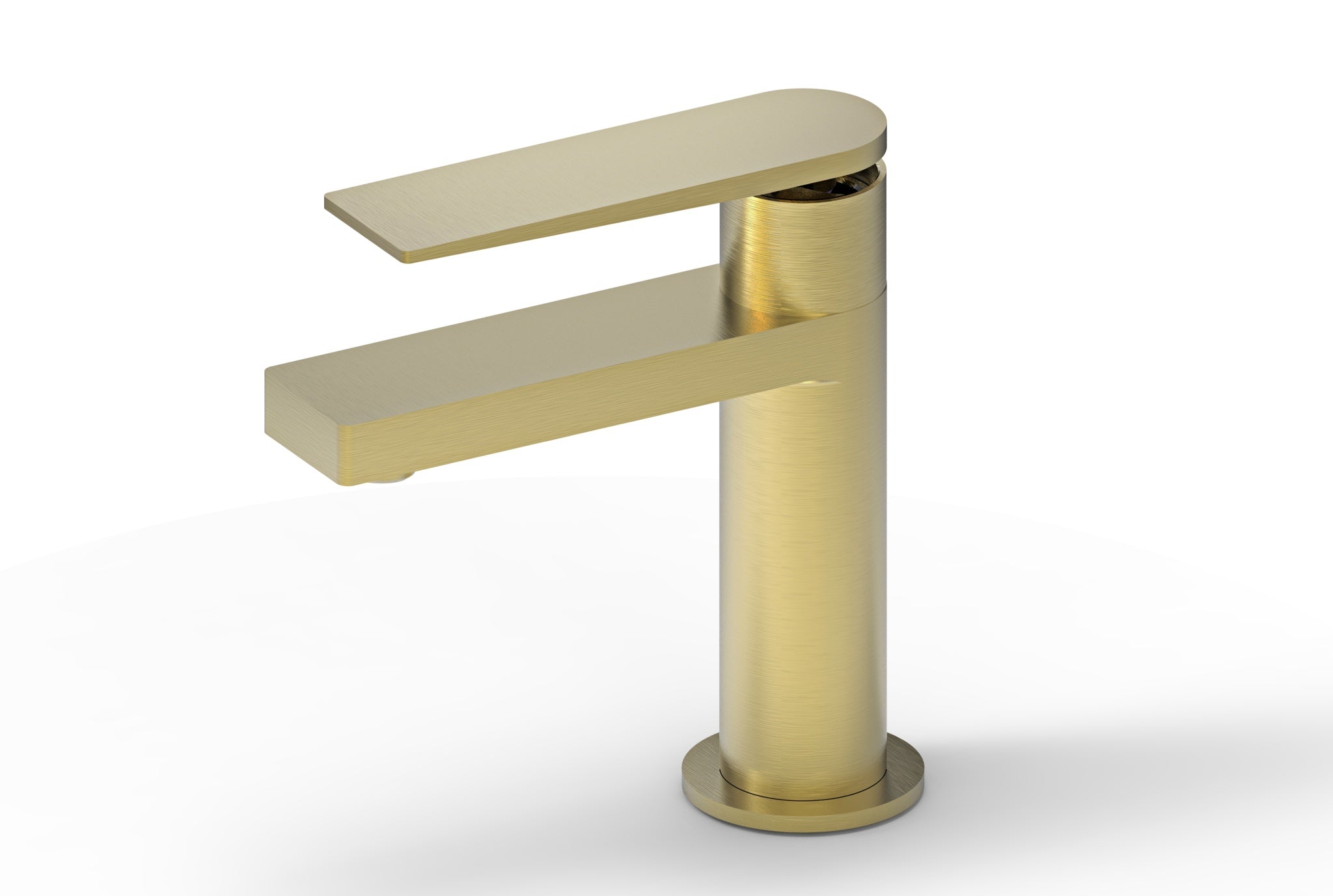 Aquamoon Havana Collection Single Lever Bathroom Vanity Faucet Brushed Gold Finish 