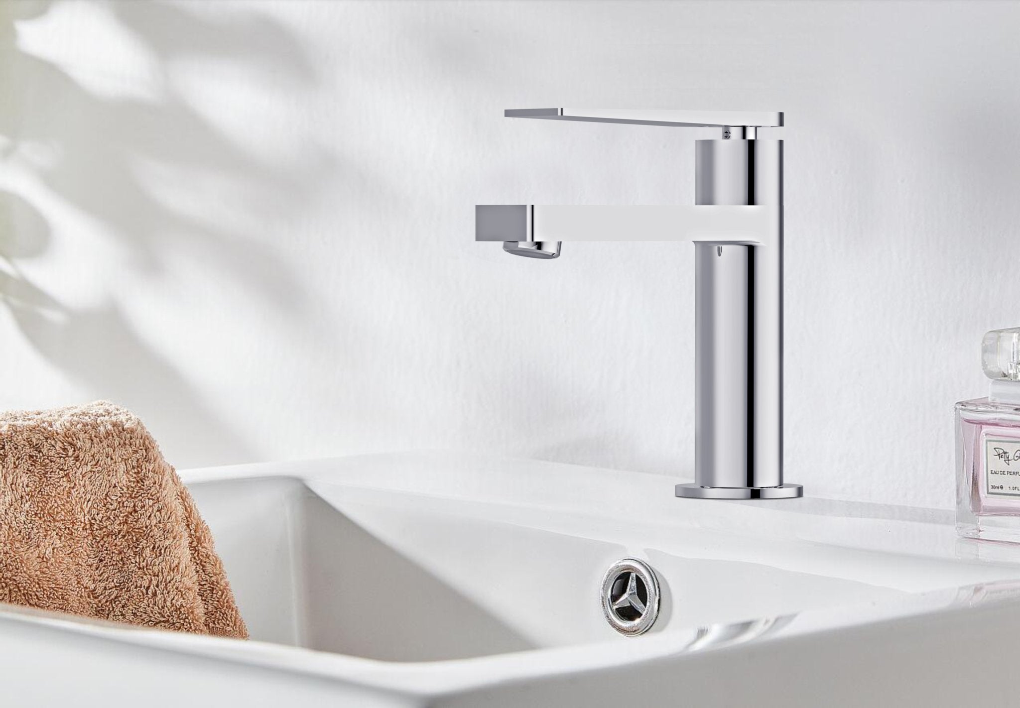 Aquamoon Havana Collection Single Lever Bathroom Vanity Faucet Chrome Finish Bath Trends USA