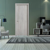 Contemporary NATURE ASH GREY Interior Door Slab  Solid Core Stripes Modern Door,  AshOak Pack 32 x 94.5 x 1 9/16)