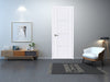 Contemporary SURFACE WHITE  Interior Door Slab  Solid Core Stripes Modern Door,  White Pack 28 x 80 x 1 9/16)