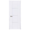 Contemporary SURFACE WHITE  Interior Door Slab  Solid Core Stripes Modern Door, White Pack 36 x 80 x 1 9/16)