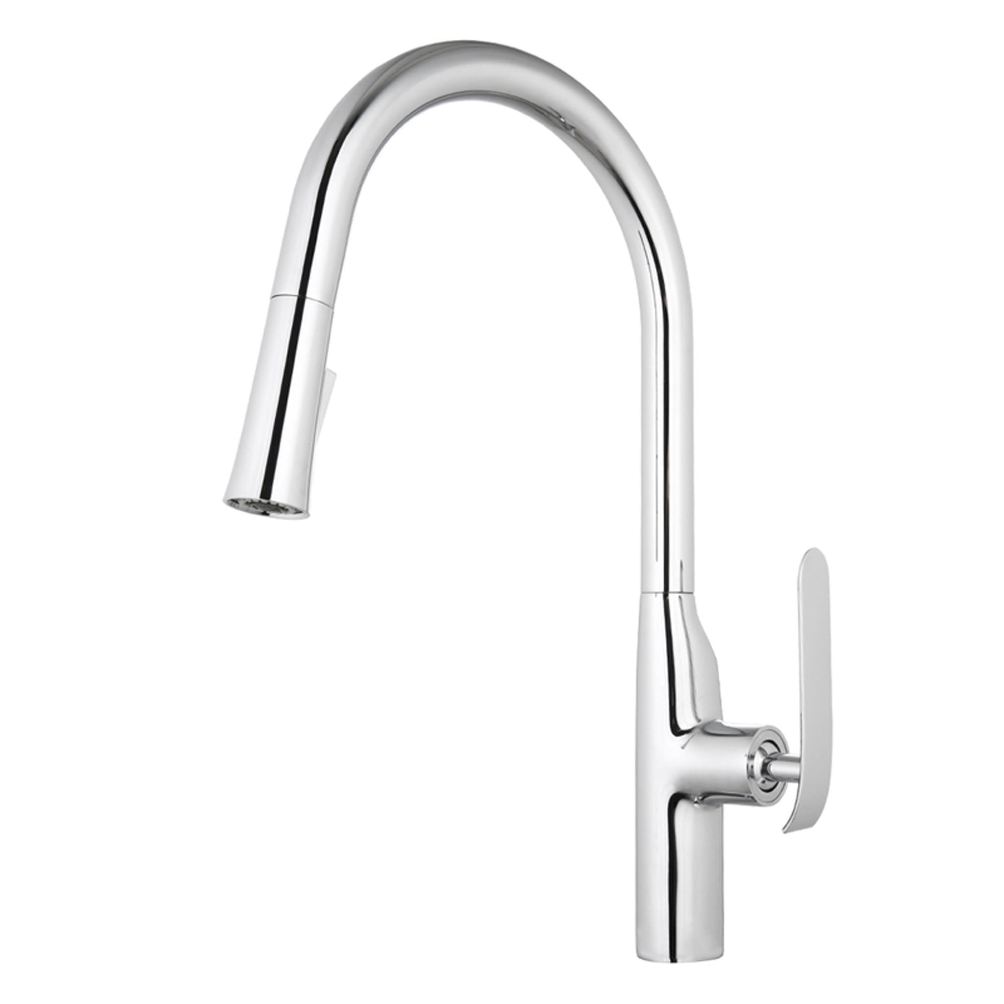 Aquamoon Dylan Single-Handle Kitchen Sink Faucet With Pull Down Sprayer, Chrome Finish bathtrends_usa