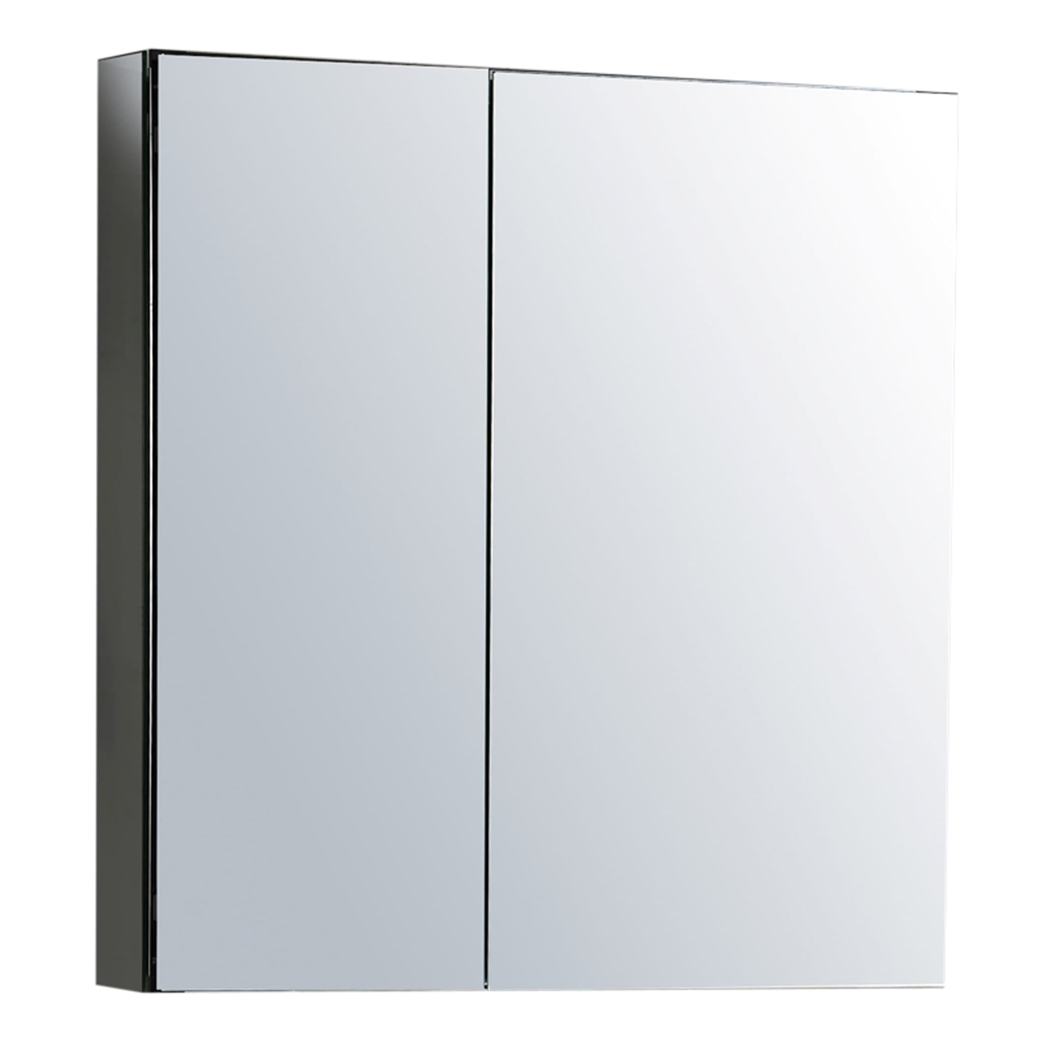 Aquamoon MM20 Frameless Plain 25" x26" Bathroom Medicine Cabinet Mirror Recess or Wall Mounted Installation bathtrends_usa