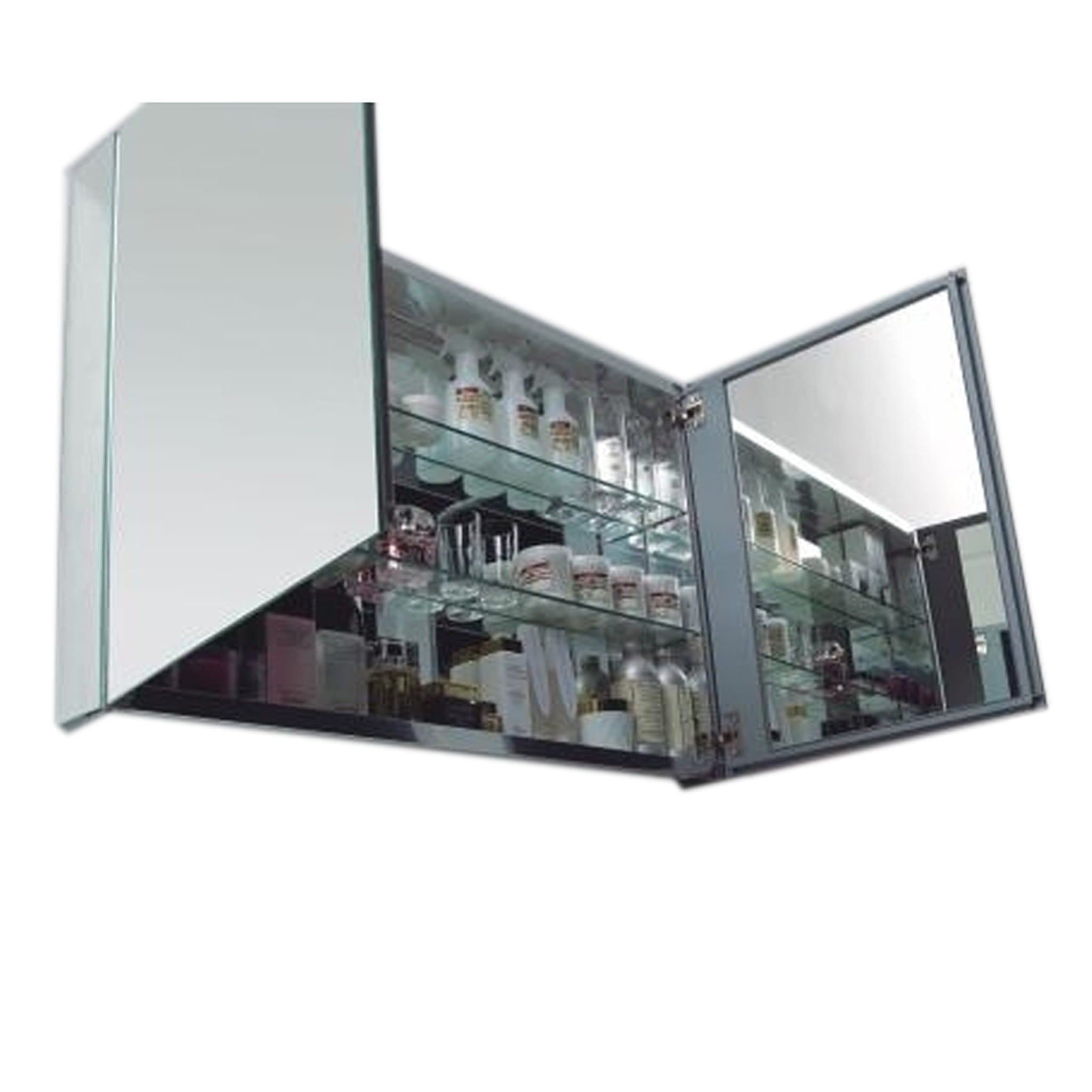 Aquamoon MM40 Frameless Plain 40" x26" Bathroom Medicine Cabinet Mirror Recess or Wall Mounted Installation bathtrends_usa