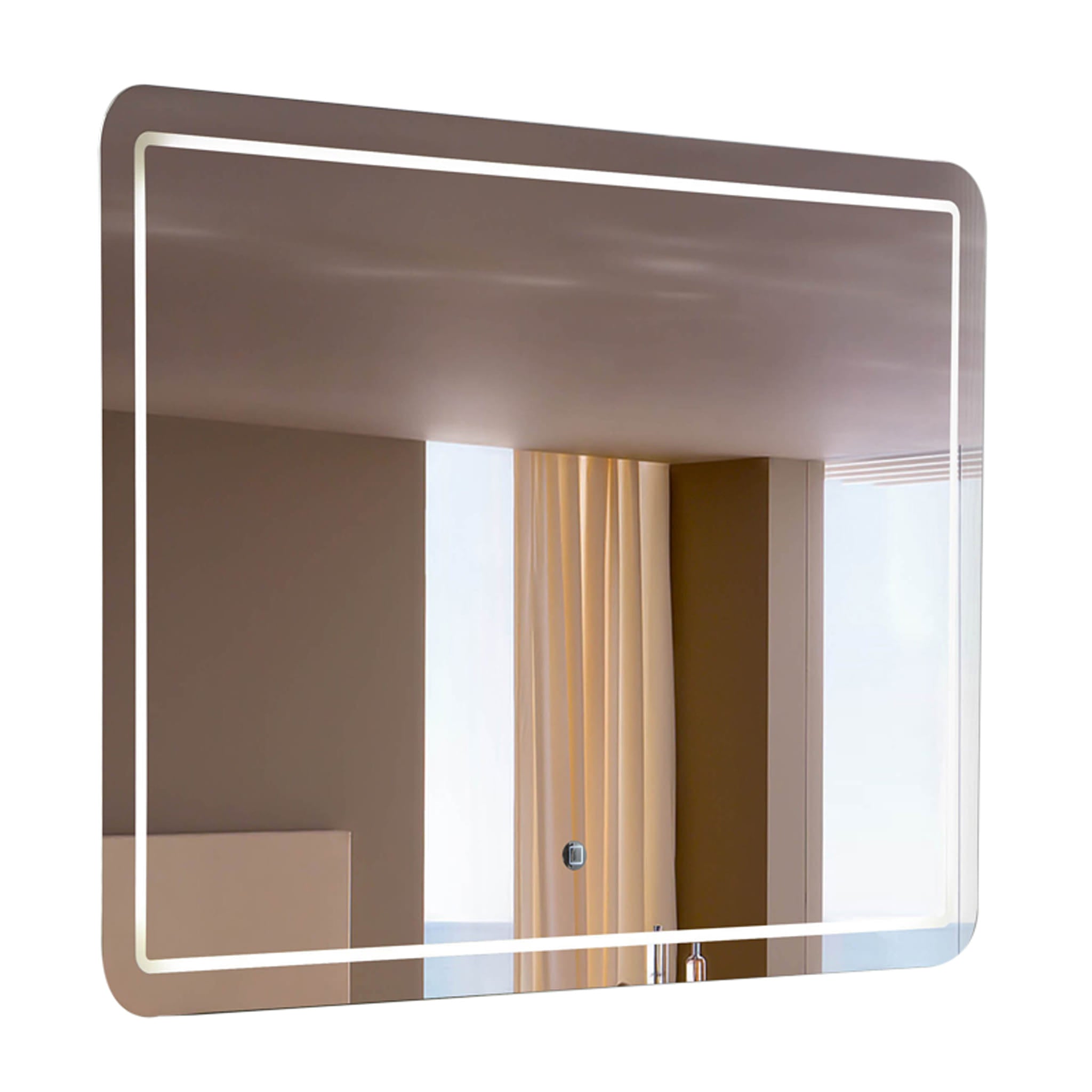 Aquamoon 1989 LED Bathroom Mirror 31" x 31" Wall Mounted Side Switch 6000K High Lumen bathtrends_usa