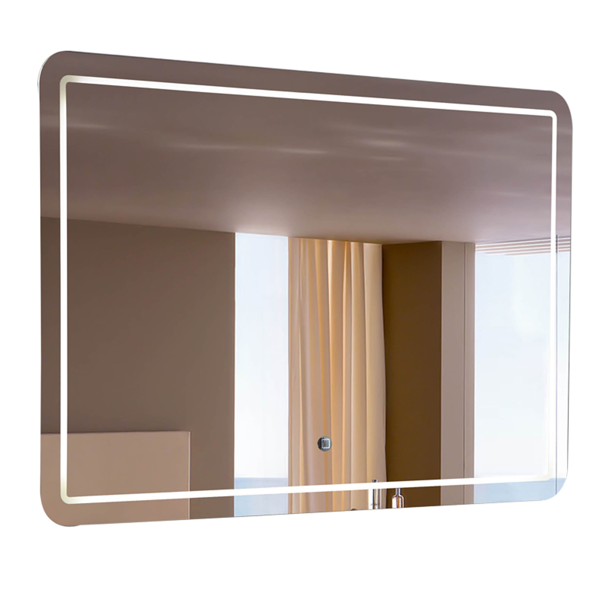 Aquamoon 1989 LED Bathroom Mirror 39" x 31" Wall Mounted Side Switch 6000K High Lumen bathtrends_usa