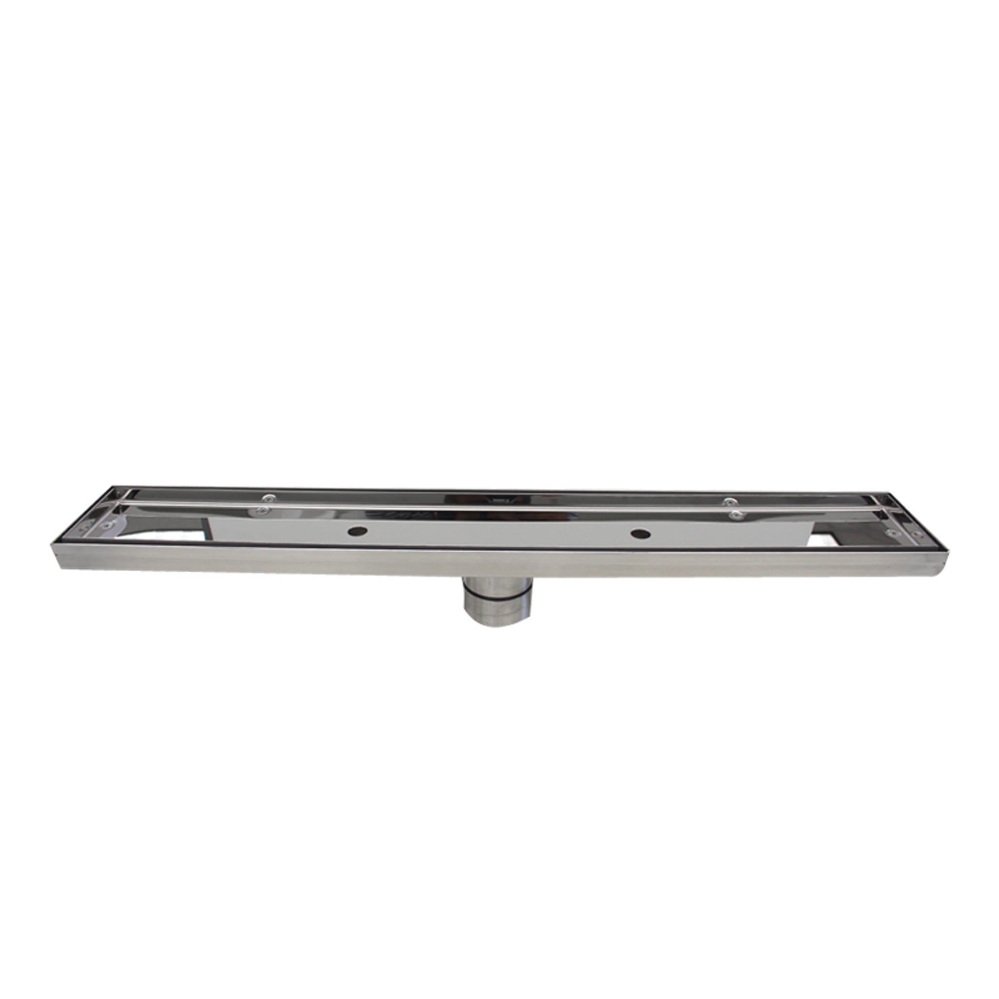 Aquamoon 32" Tile Inserted Linear  Shower Drain, 316 Stainless Steel, Square with Hair Strainer and Fittings