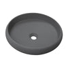 Aquamoon 1153 Grey Modern Round Vessel Sink Solid Surface 15.75 X 15.75  X 4.5