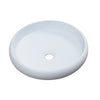 Aquamoon 1153 White  Modern Round Vessel Solid Surface Sink 15.75 X 15.75  X 4.5