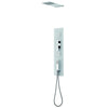 Aquamoon CAPRI Recessed Bathroom Shower Panel 63 x 9.75 with  Rainfall Shower Head + Handheld Shower + Massage Body Jets