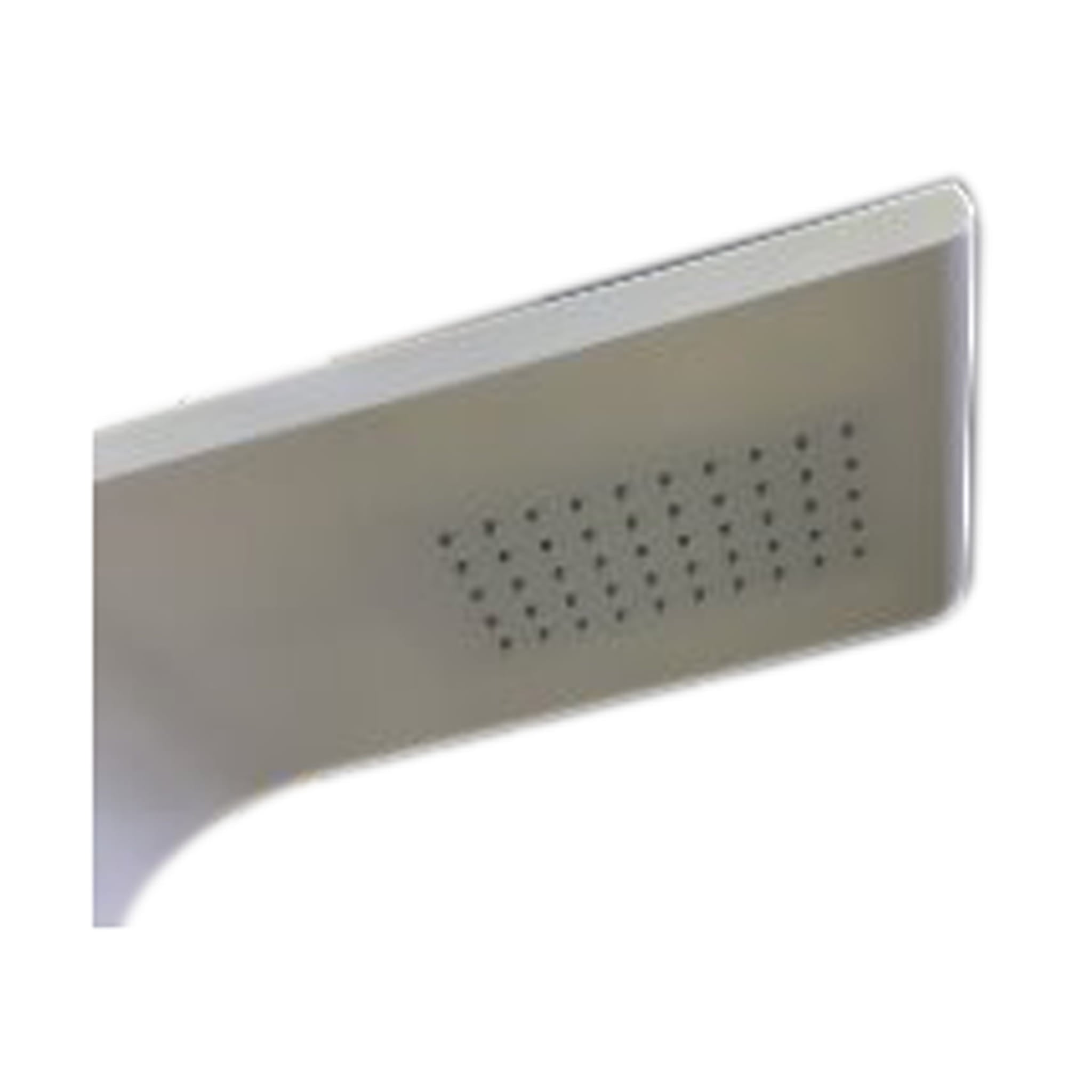 Aquamoon BRESCIA White Wall Mount Bathroom Shower Panel 57.5 x 8.5 with  Rainfall Shower Head + Handheld Shower + Massage Body Jets