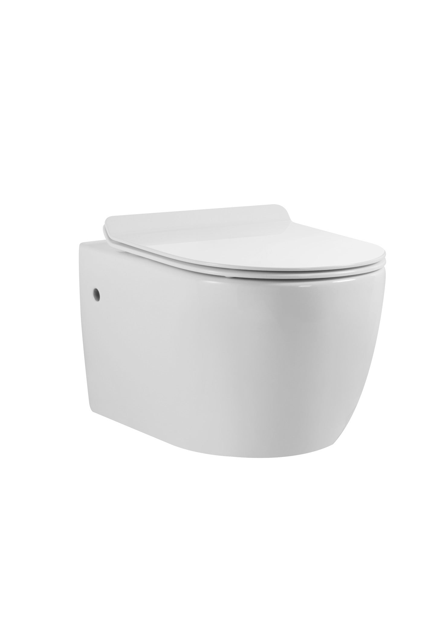 Aquamoon 707 Round Wall-Hung Dual Flush Elongated One Piece Toilet with Soft Closing Seat, Water Sense, High-Efficiency, Color White bathtrends_usa