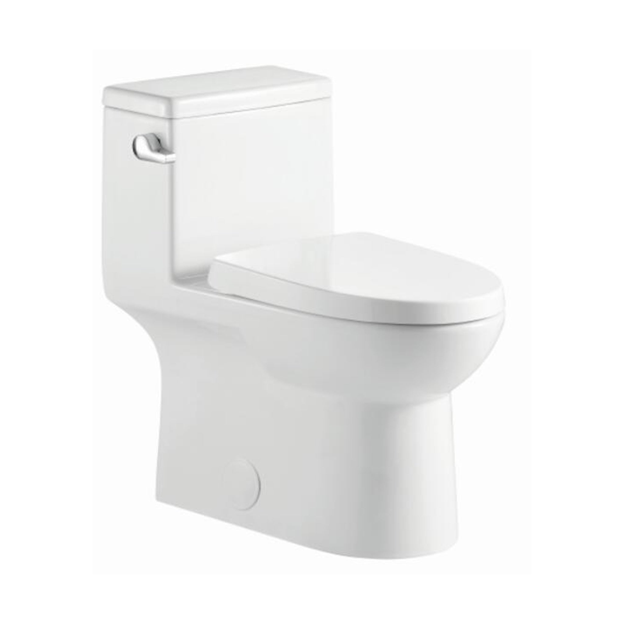 Aquamoon TB 324 Round Front One Piece Single Flush Toilet with Soft Closing Seat Bath Trends USA