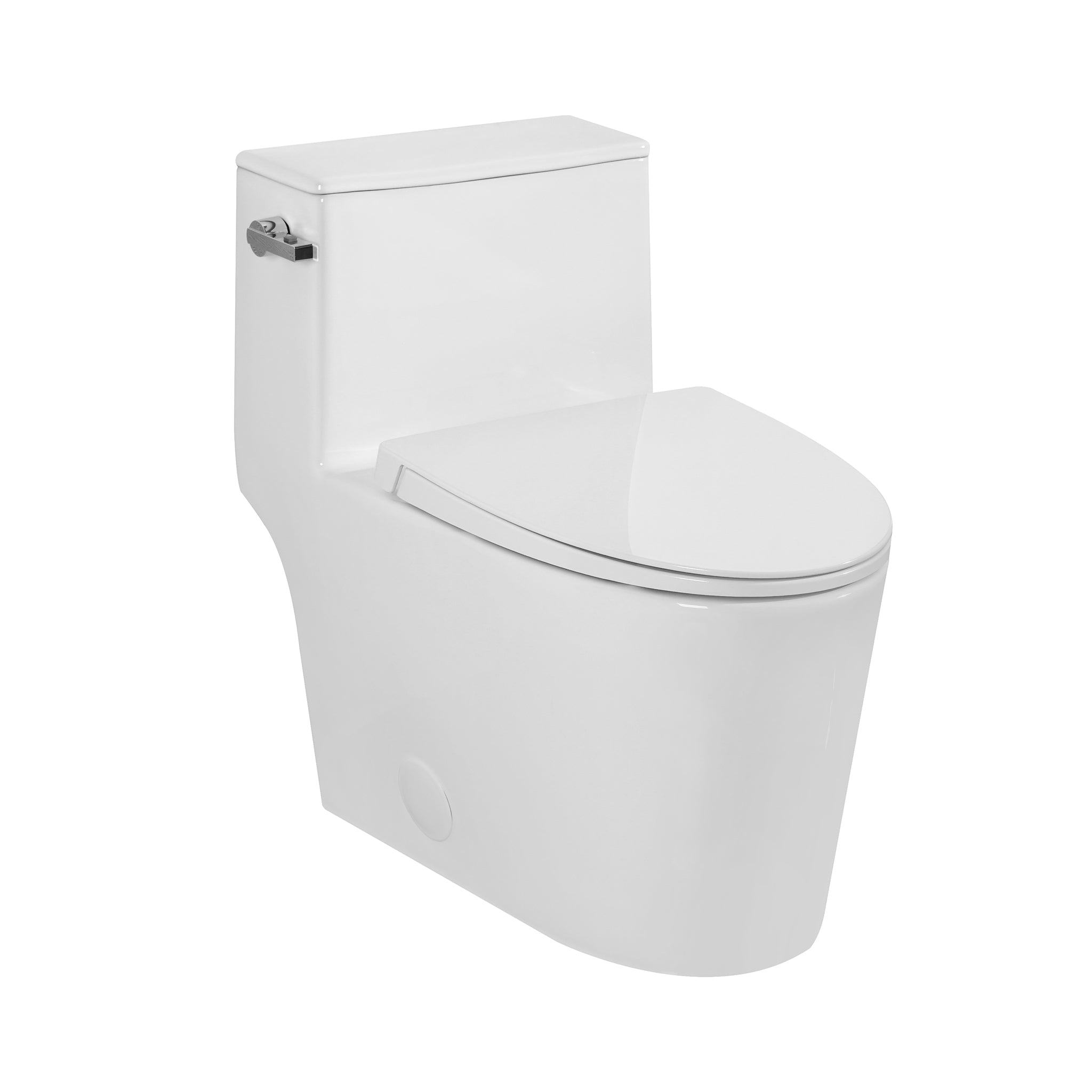 Aquamoon TB 335  Elongated One Piece Single Flush Toilet With Soft Closing Seat Bath Trends USA