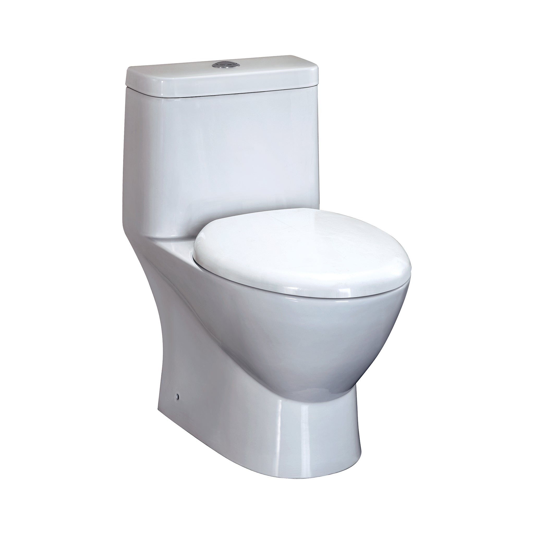 Eago TB 346 Elongated One Piece Dual Flush Toilet With Soft Closing Seat