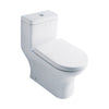 Eago TB 353 Elongated One Piece Dual Flush Toilet With Soft Closing Seat