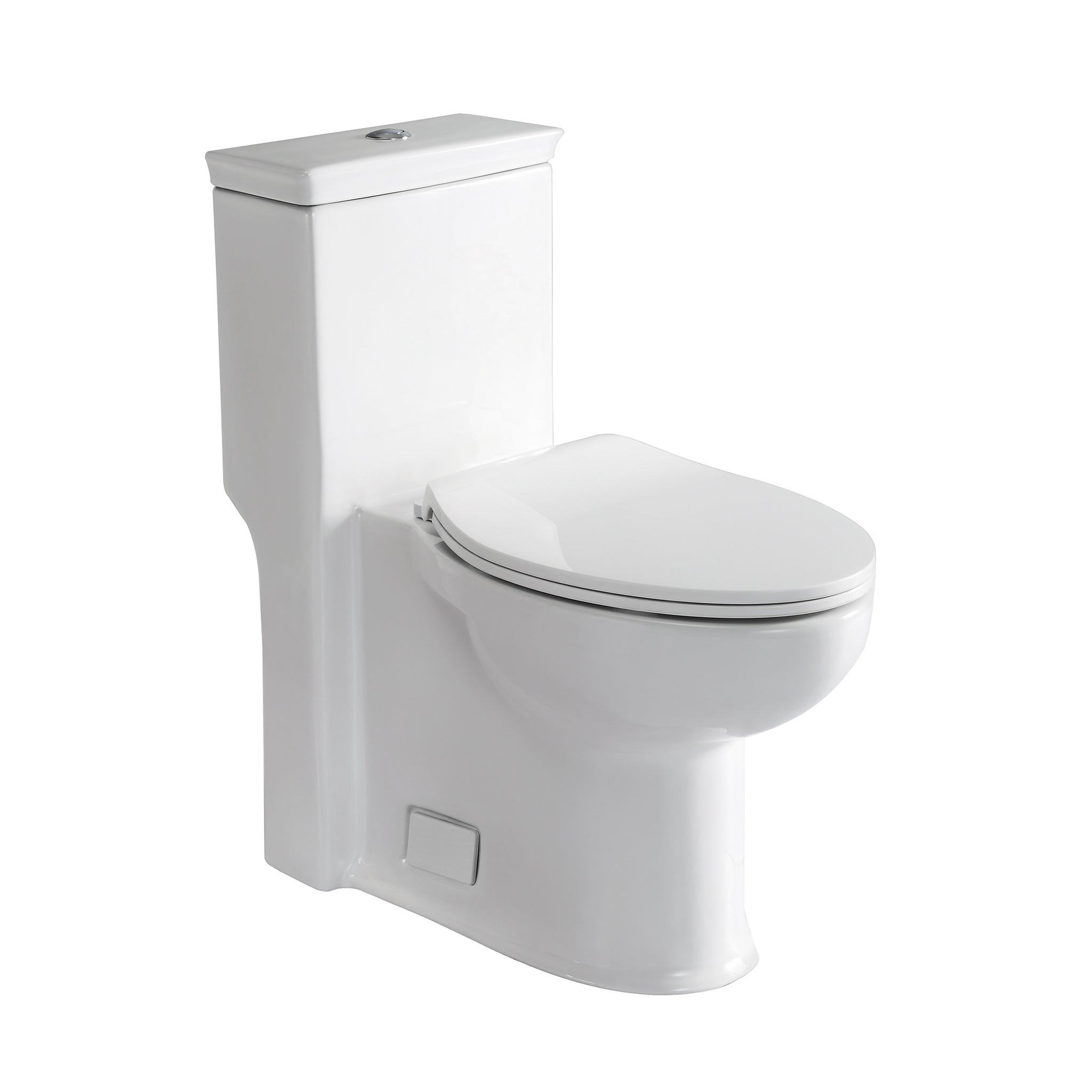 Eago TB 377 Elongated One Piece Single Flush Toilet With Soft Closing Seat