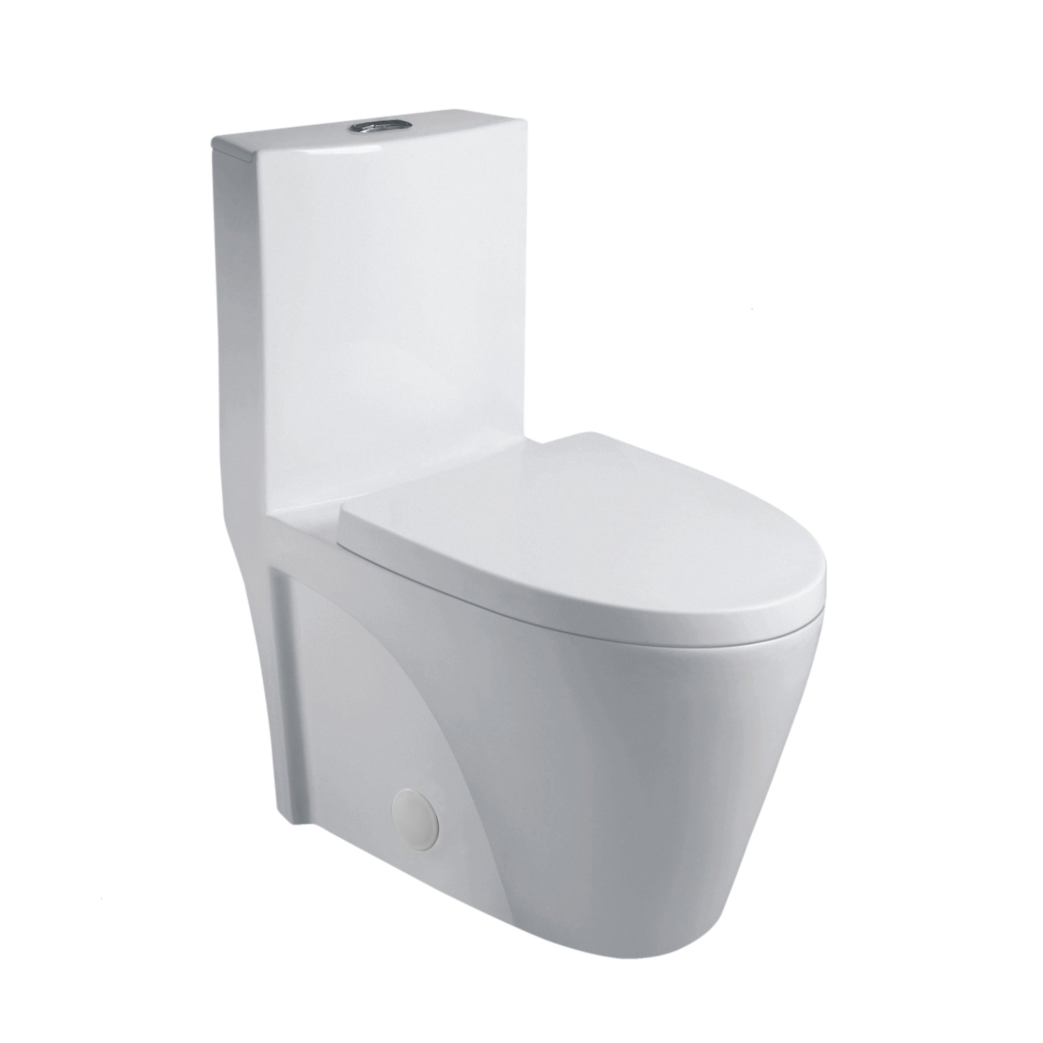 Aquamoon TB 382 Elongated One Piece Dual Flush Toilet With Soft Closing Seat Bath Trends USA