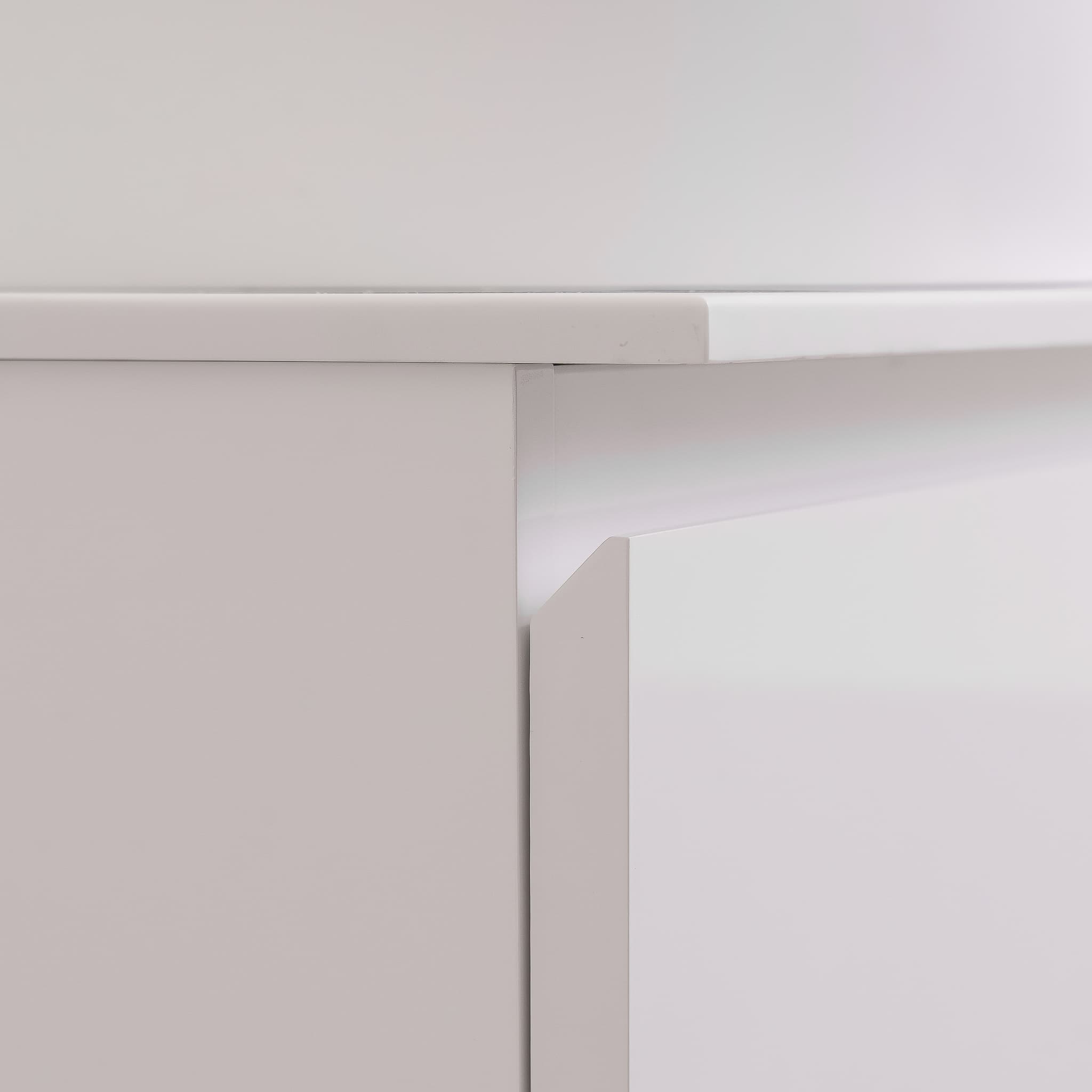Venice 23.5 White High Gloss Cabinet, Solid Surface Flat White Counter And Round Solid Surface White Basin 1386, Wall Mounted Modern Vanity Set